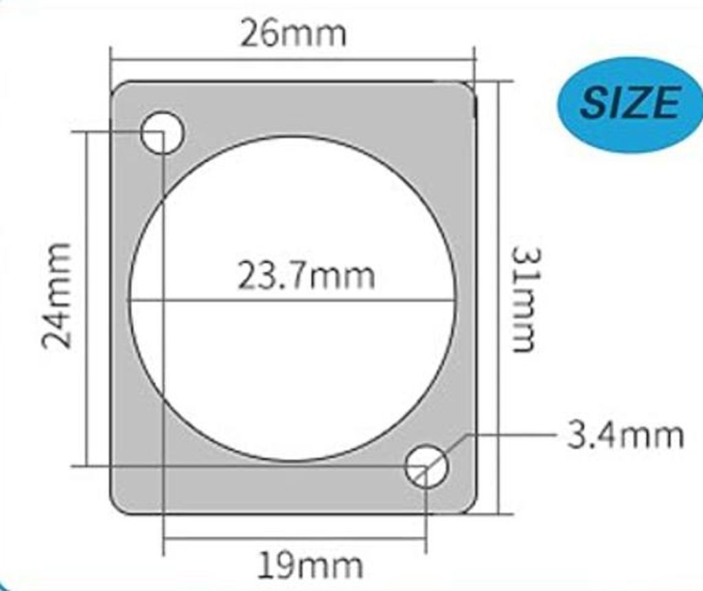 10x Panel Mount Blank Plate D-Series Metal Rack for Chassis XLR connectors C638