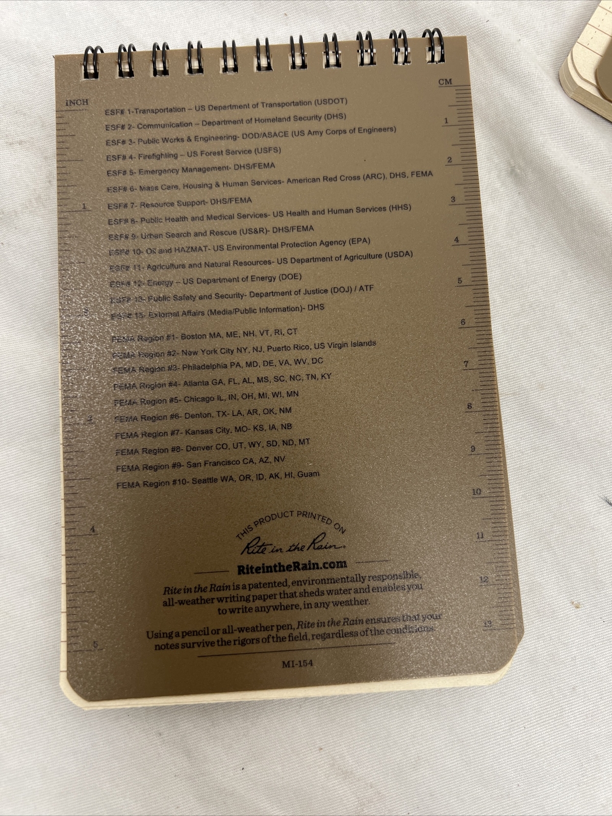 Top Spiral Notebook Rite in the Rain 4″ x 6″ Tan Cover 3 Pack ESF 13 Branch