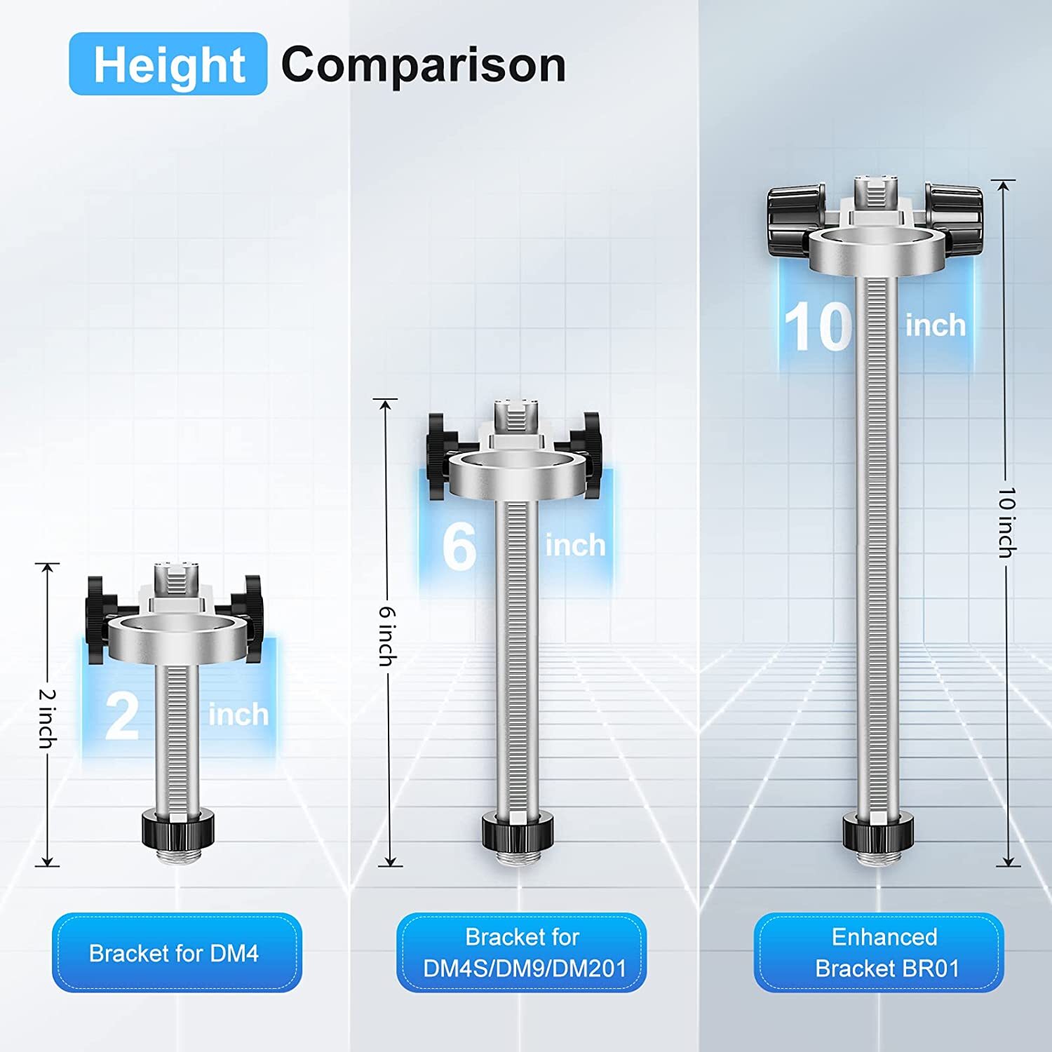 26cm TOMLOV Digital Microscope Stand Adjustable Holder for Elikliv DM202 pro