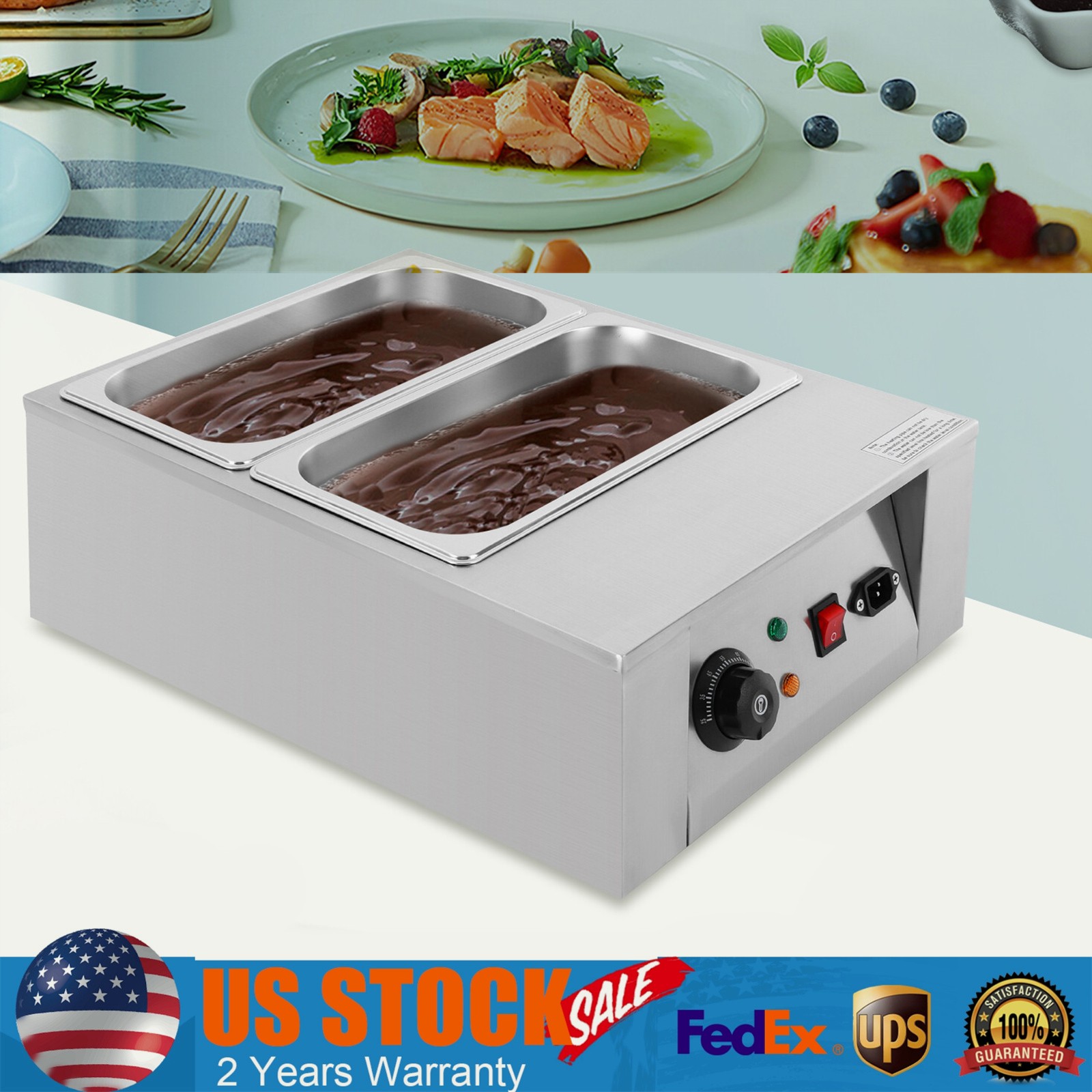 Chocolate Tempering Machine 8KG Commercial Electric Heating Pot Melter Maker NEW