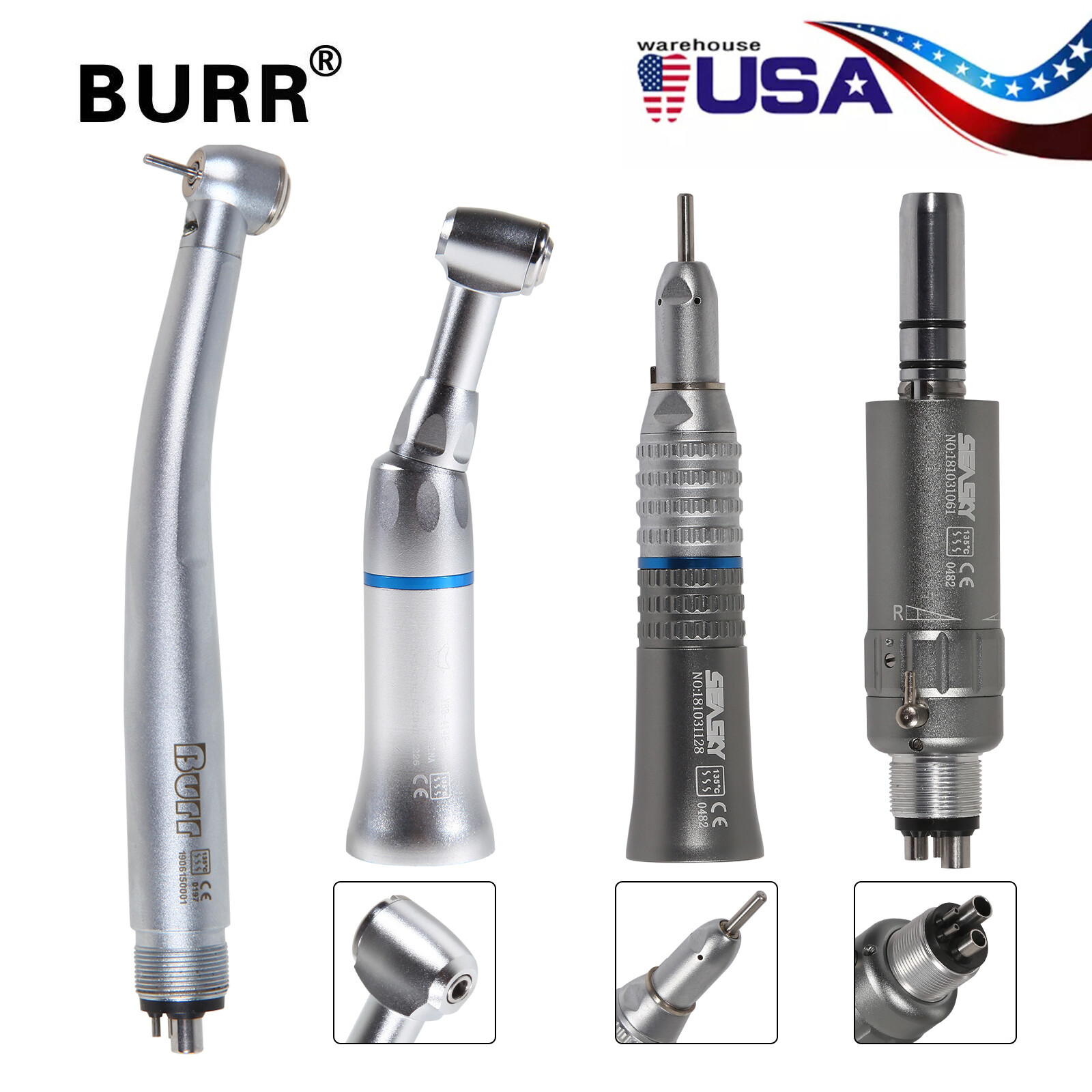 Dental E-generator LED High Speed/Slow Low Speed Handpiece 4Hole/2Hole