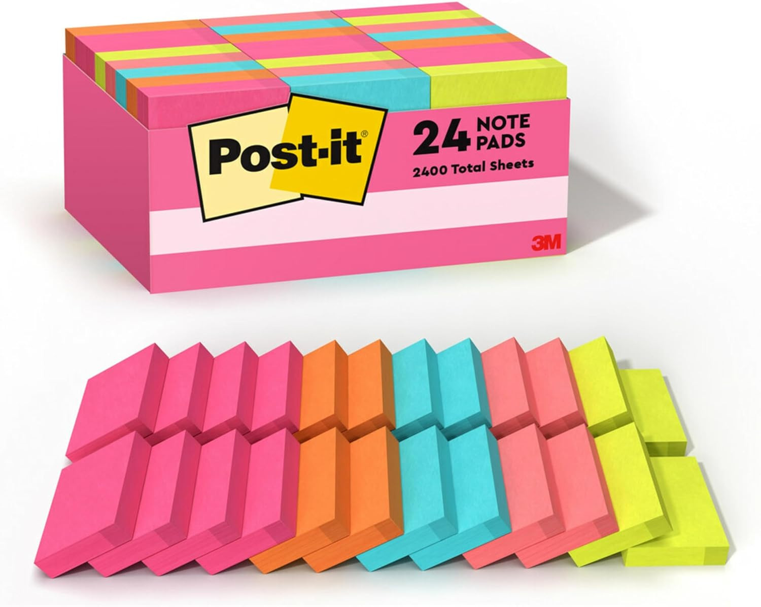 Post-it Notes, 1.38 x 1.88 in, Poptimistic Collection, 24 Pads | School Supplies