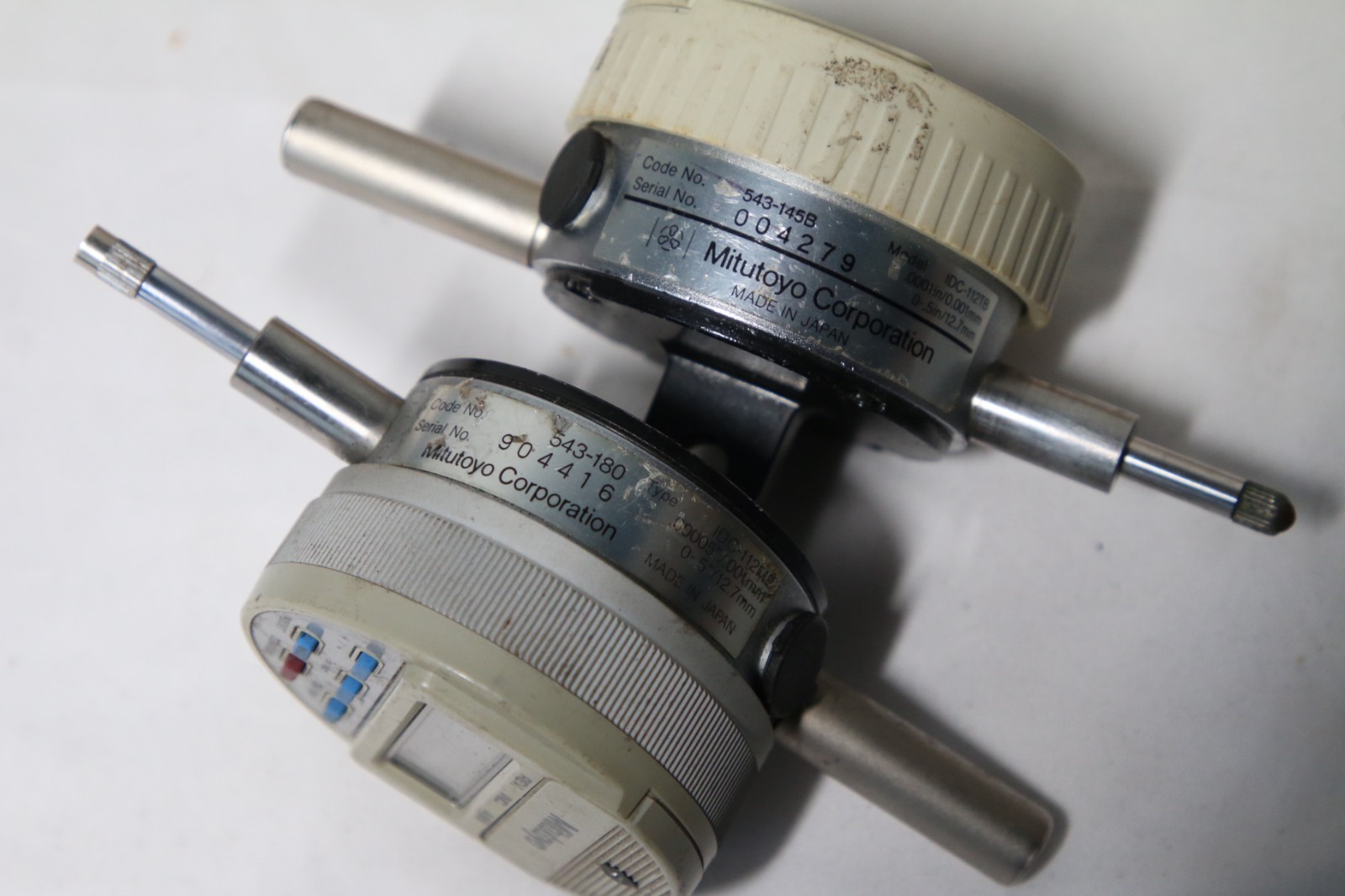 Mitutoy lot of 2 Indicators 543-145B & 543-180 0. 5 12.7 mm #3275