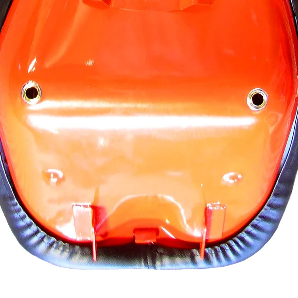Seat Assembly Vinyl Black With Orange Steel Backed Seat Fits Kubota L3600 L4200