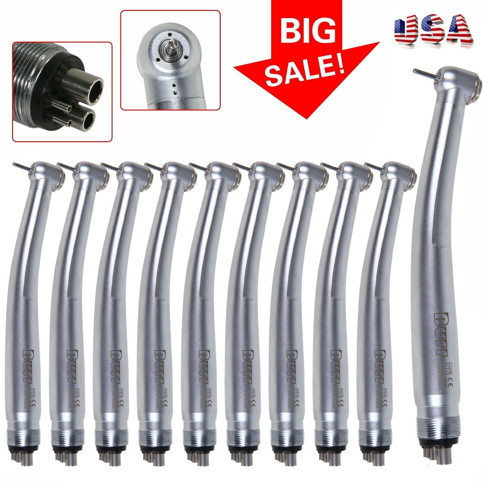 10 X Dental High Speed Handpiece Turbine 4 Hole Standard Fit NSK PANA MAX U3BM