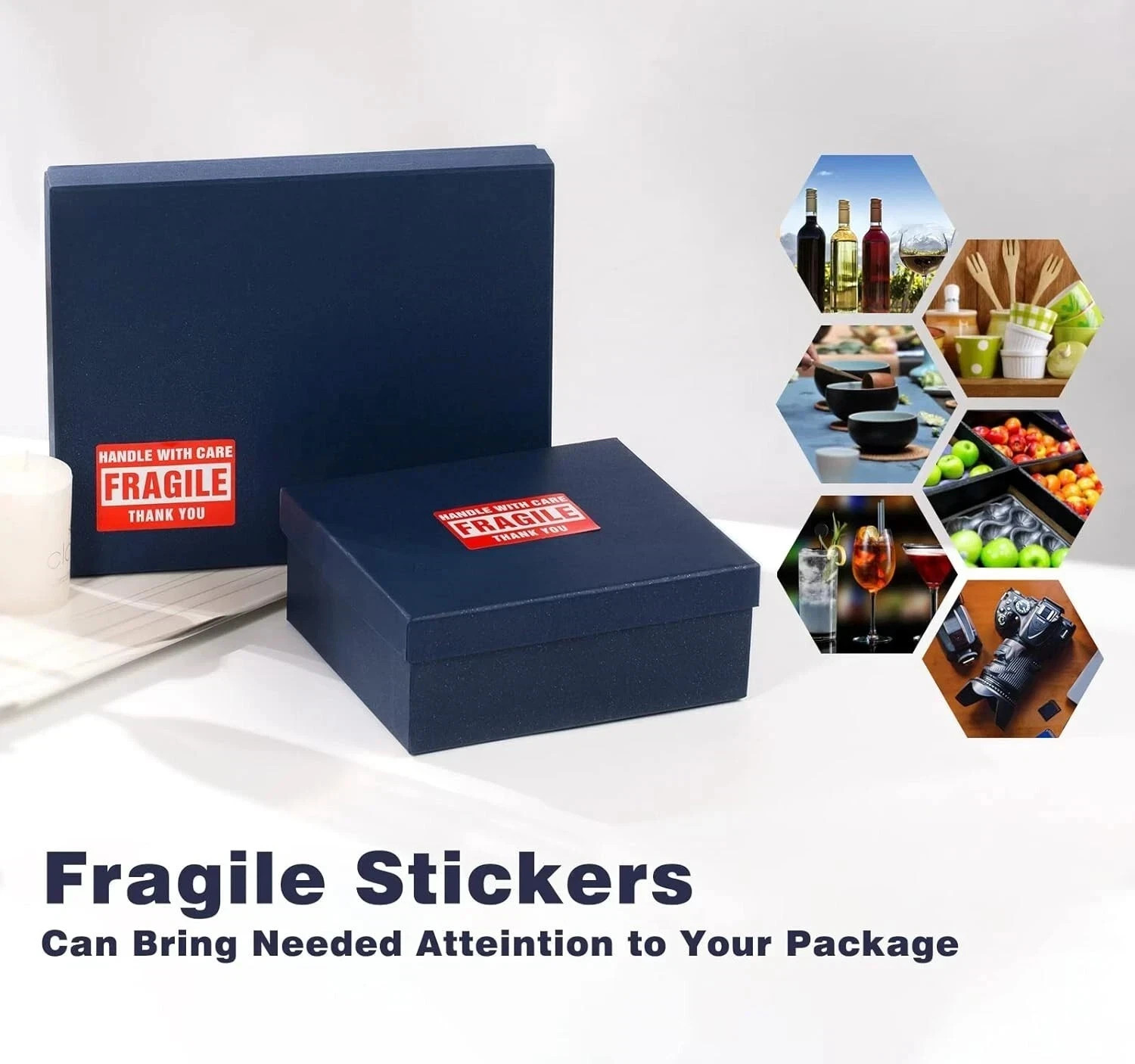 Fragile Stickers 1 Roll 250 2×3 Fragile Label Sticker Handle With Care Mailing