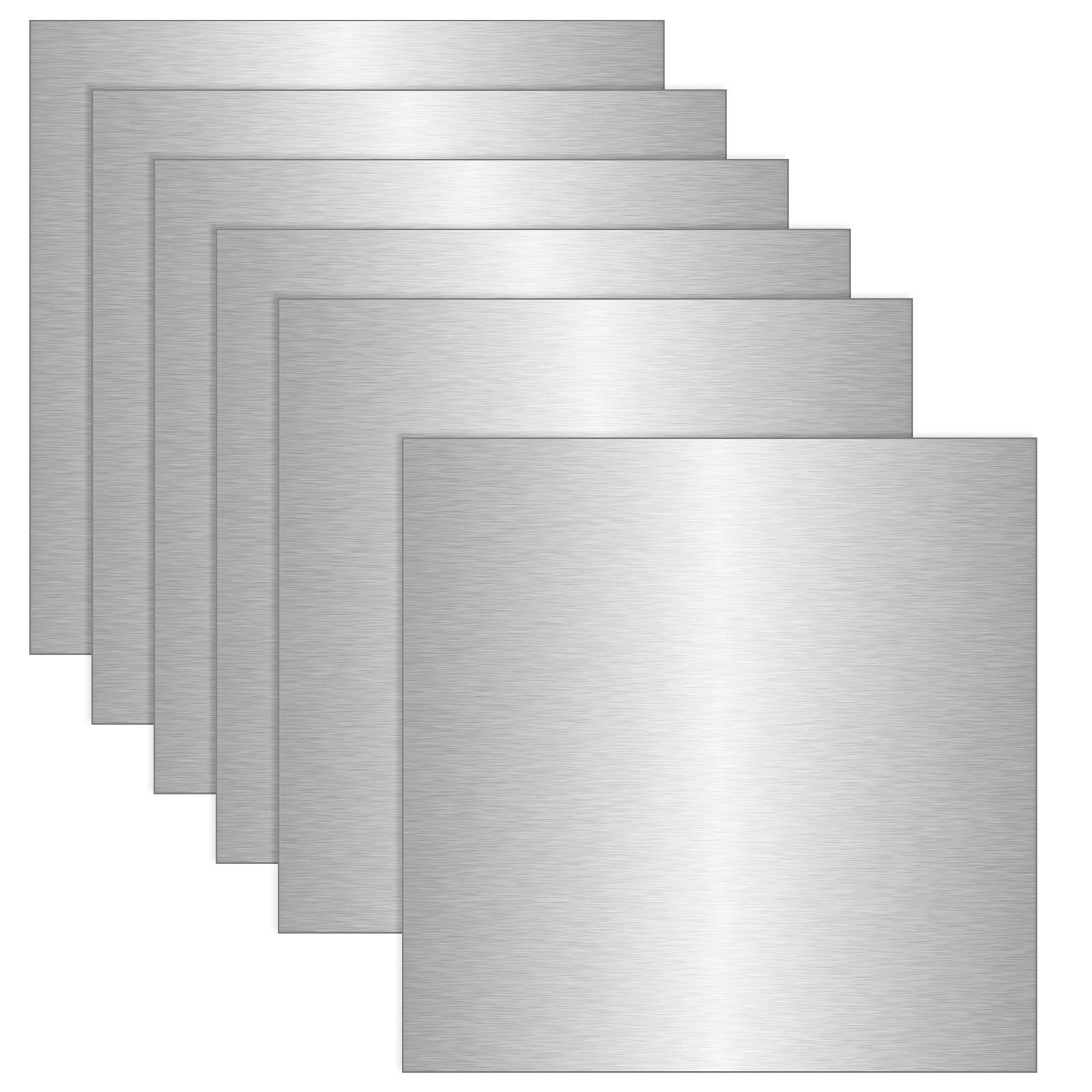 6 Pack 5052 Aluminum Sheet Metal 12 x 12 x 1/64 (0.02”) Inch Thin Flat Plain …