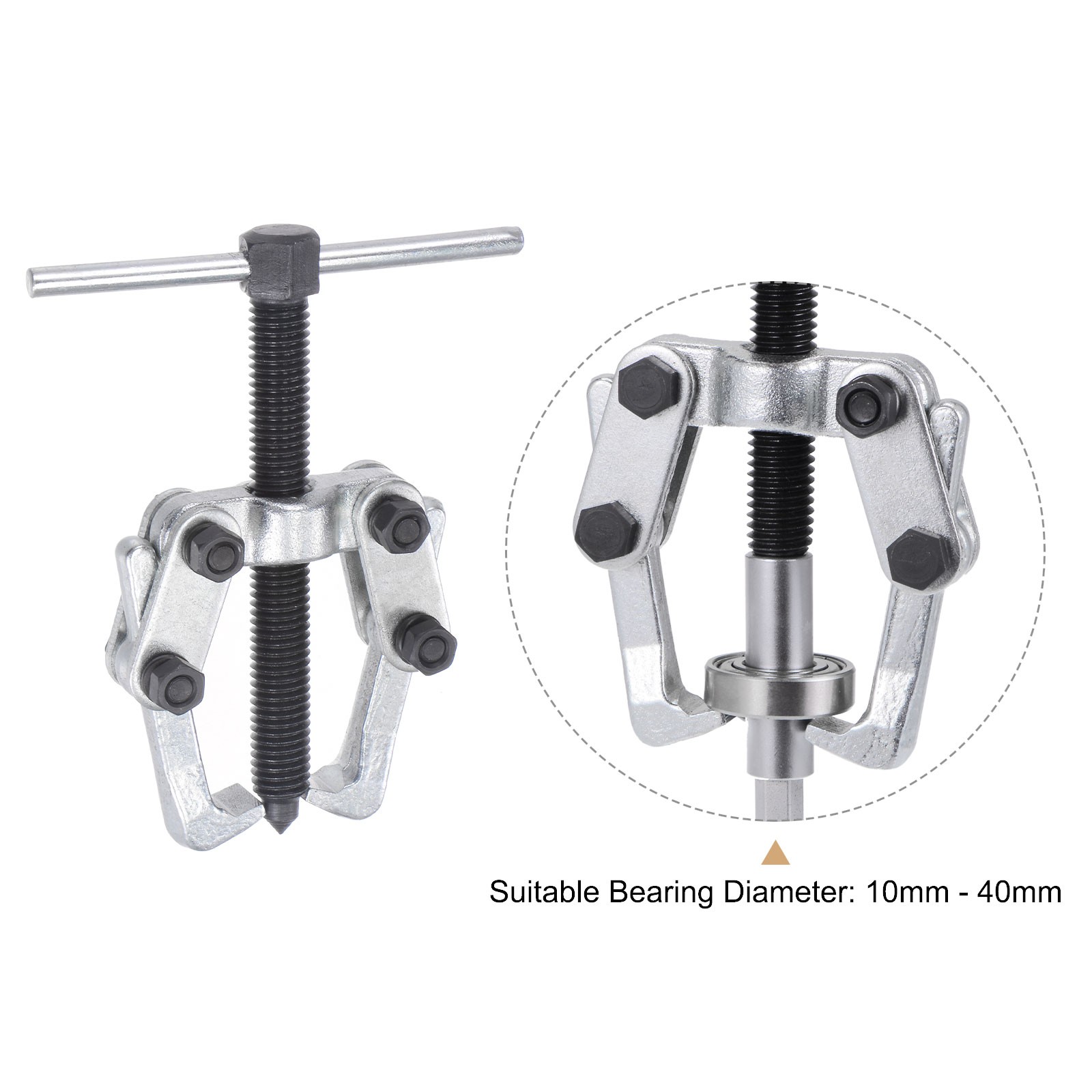 2.36″ 2-Jaw Gear Puller for Bearings Pulley Remove Steel Separate Lifting Device