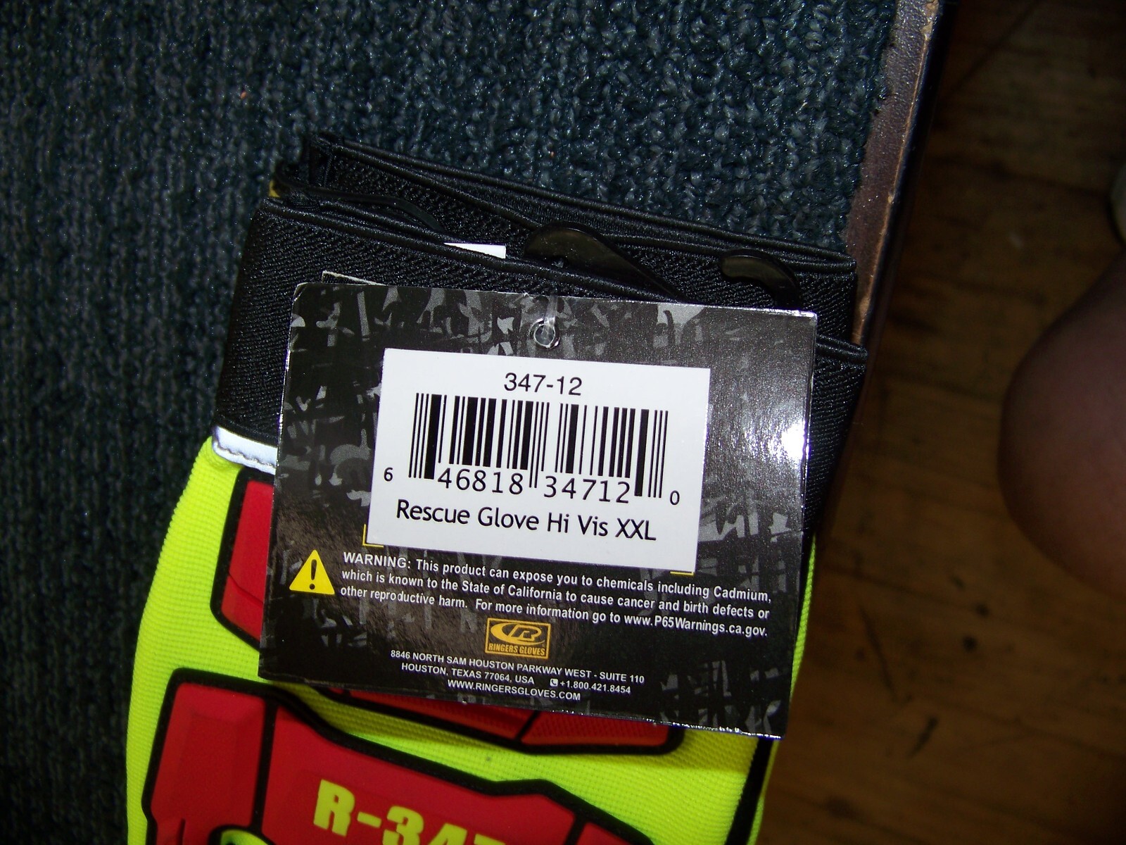 Ringers Glove R-347 Rescue Glove Hi Vis XXL First Responders 347-12 New