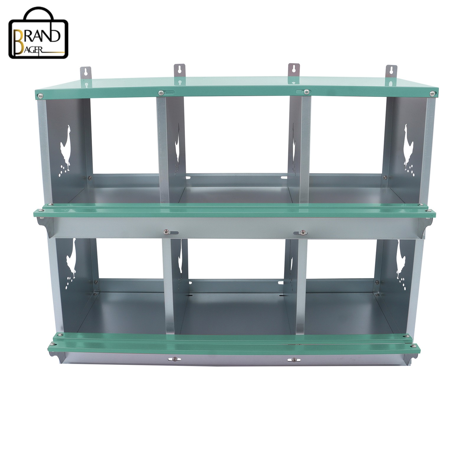 High Quality Material 6 Compartment Chicken Nesting Boxes Metal Poultry Nest Box