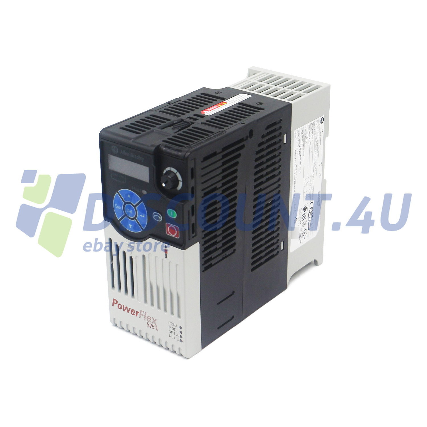 New Sealed Allen Bradley 25B-A2P5N104 Ser A PowerFlex 525 AC Drive 0.4kW 0.5Hp