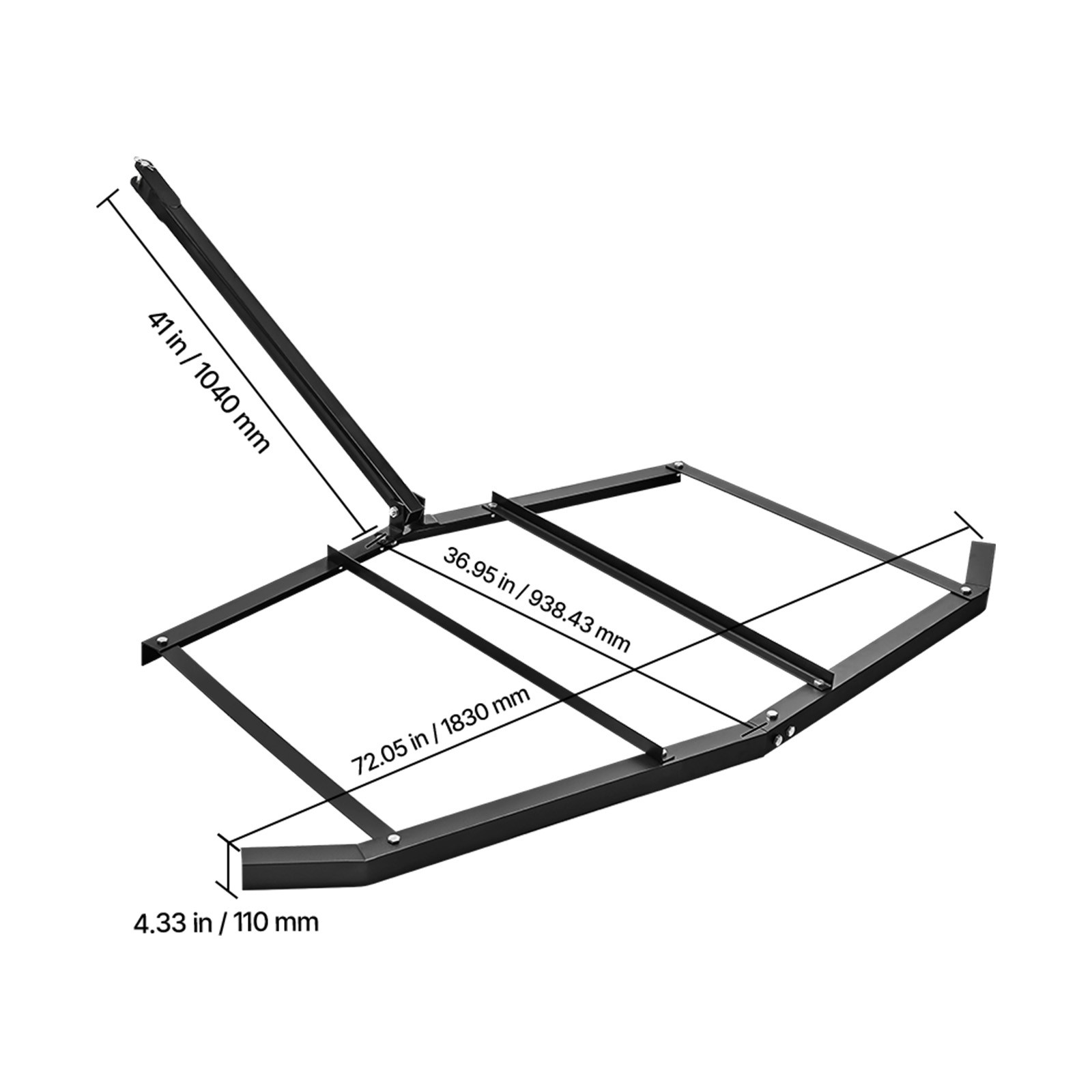 Drag Harrow 72″ Width Tow Behind Drag Harrow Steel Gravel Grader ATV UTV