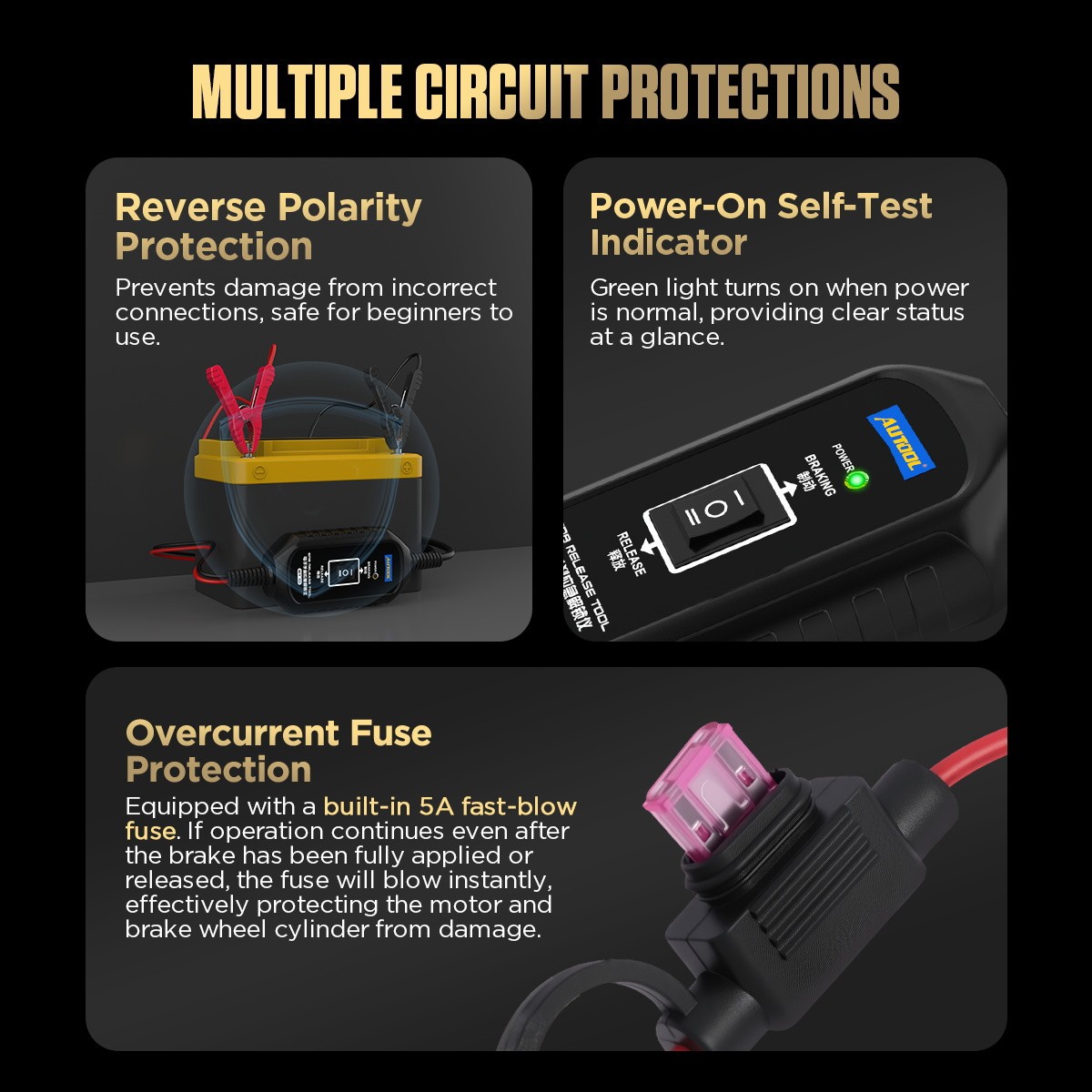 EPB Release Tool Electronic Parking Brake Emergency Reset w/ Digital Multimeter