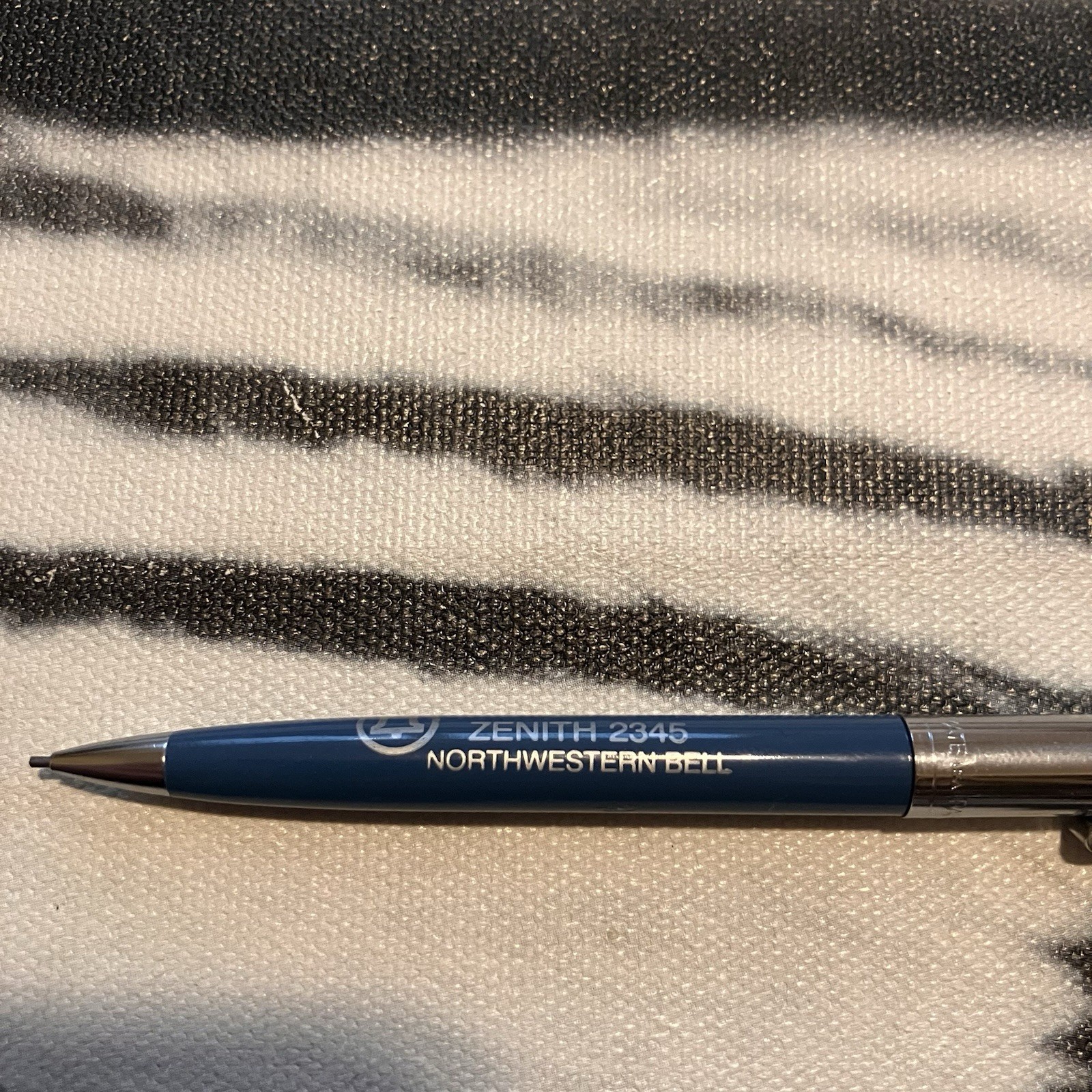 Vintage Paper Mate Double Heart Mechanical Pencil Blue Silver Twist