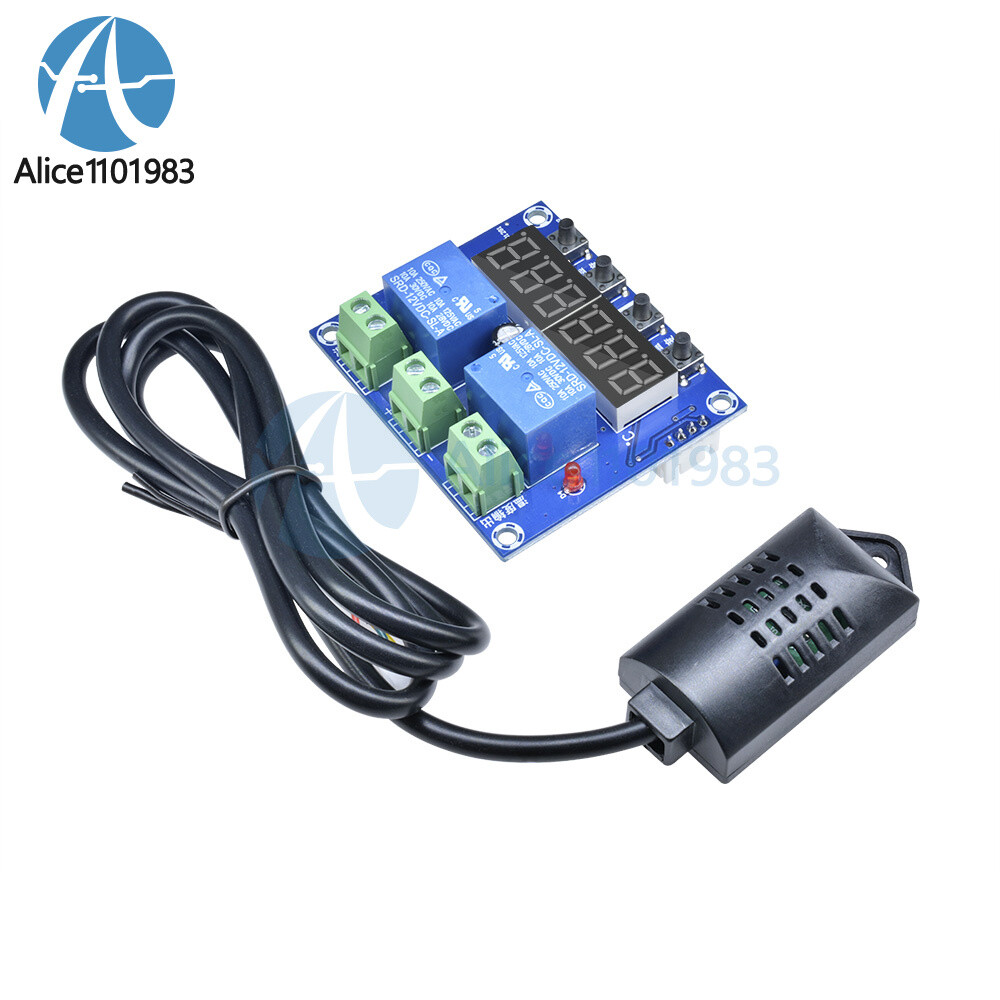 12V LED Digital Display Thermostat Temperature Humidity Controller W1209 XH-M452