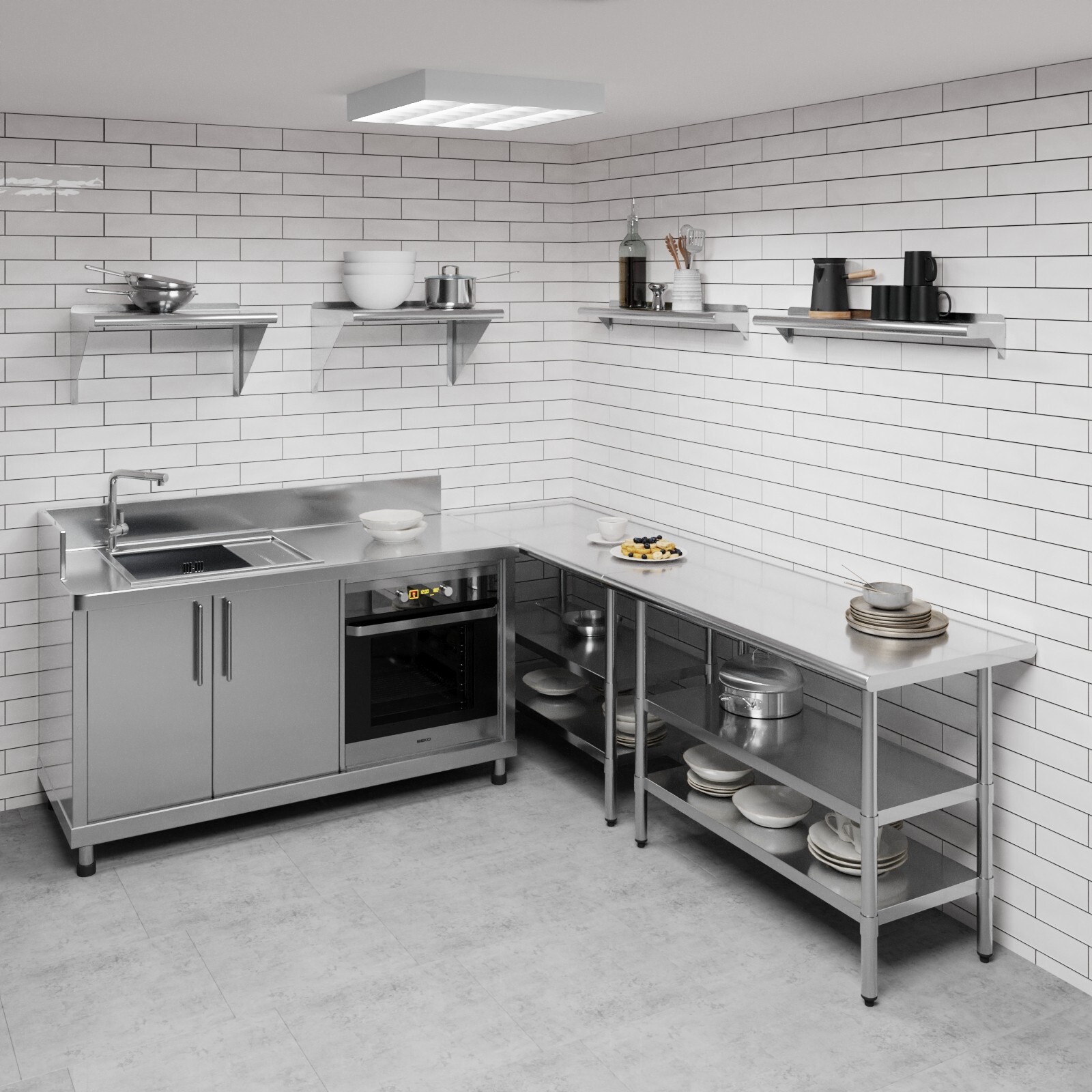 6 in. x 36 in. Stainless Steel Wall Shelf