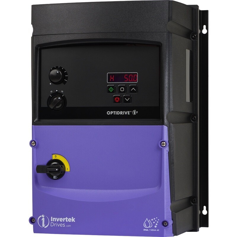 Invertek OptiDrive E3 ODE-3-320240-3F4B Invertek VFD 7.5HP 24A 200V-240V 3Ph/3Ph
