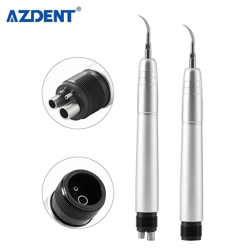 Dental Ultrasonic Air Perio Scaler Handpiece Hygienist 2/ 4Holes 3 Tips AZDENT