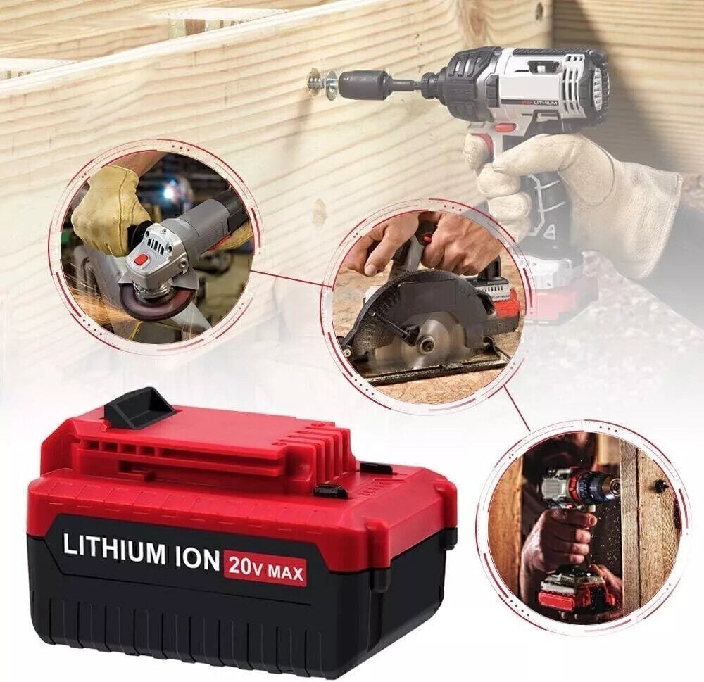 1-2PACK 8.0AH for PORTER CABLE 20 Volt Lithium-Ion Max PCC685L Battery &Charger