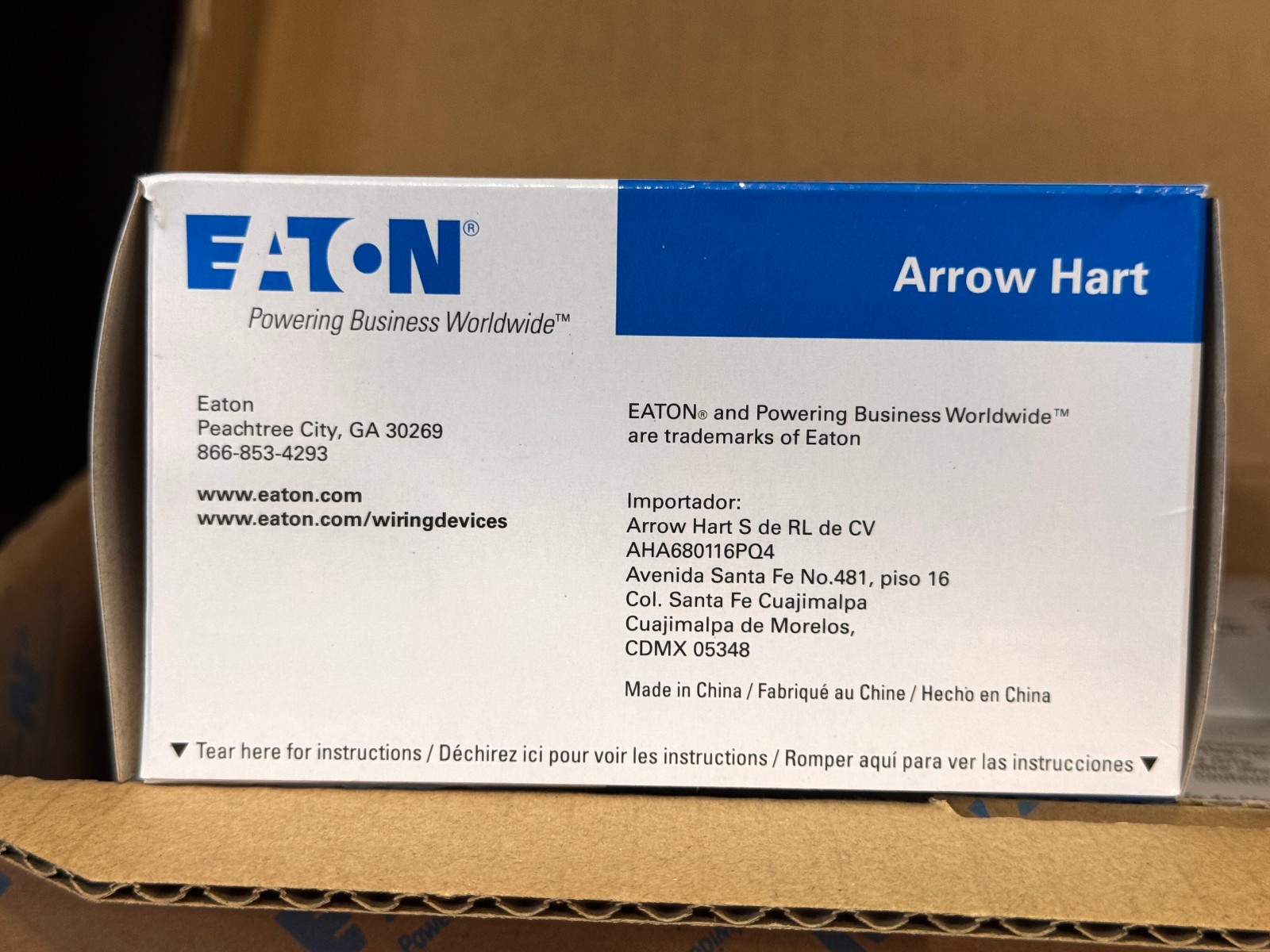 Eaton AHCL630P 30A 250V Blue Black Twist Lock Plug L6-30P Ultra Grip Industrial