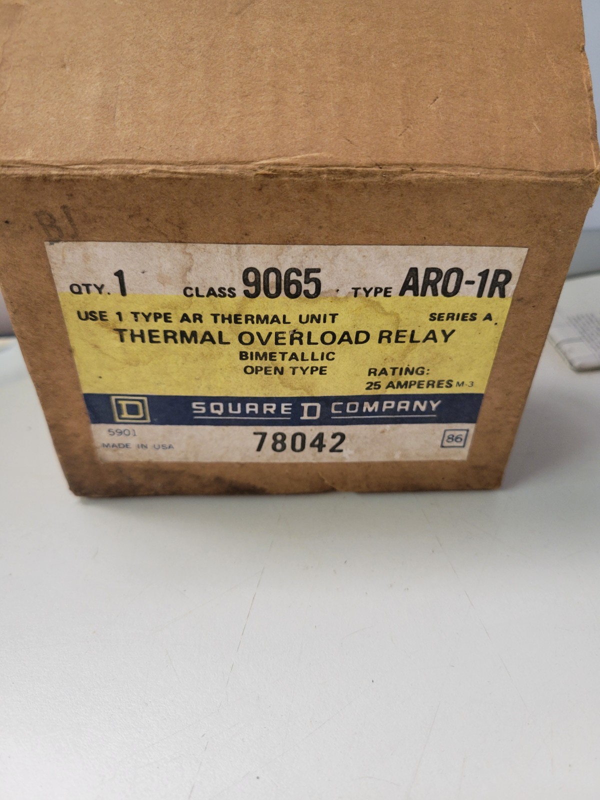 Square D Company ARO-1R Thermal Overload Relay 600V AC or DC