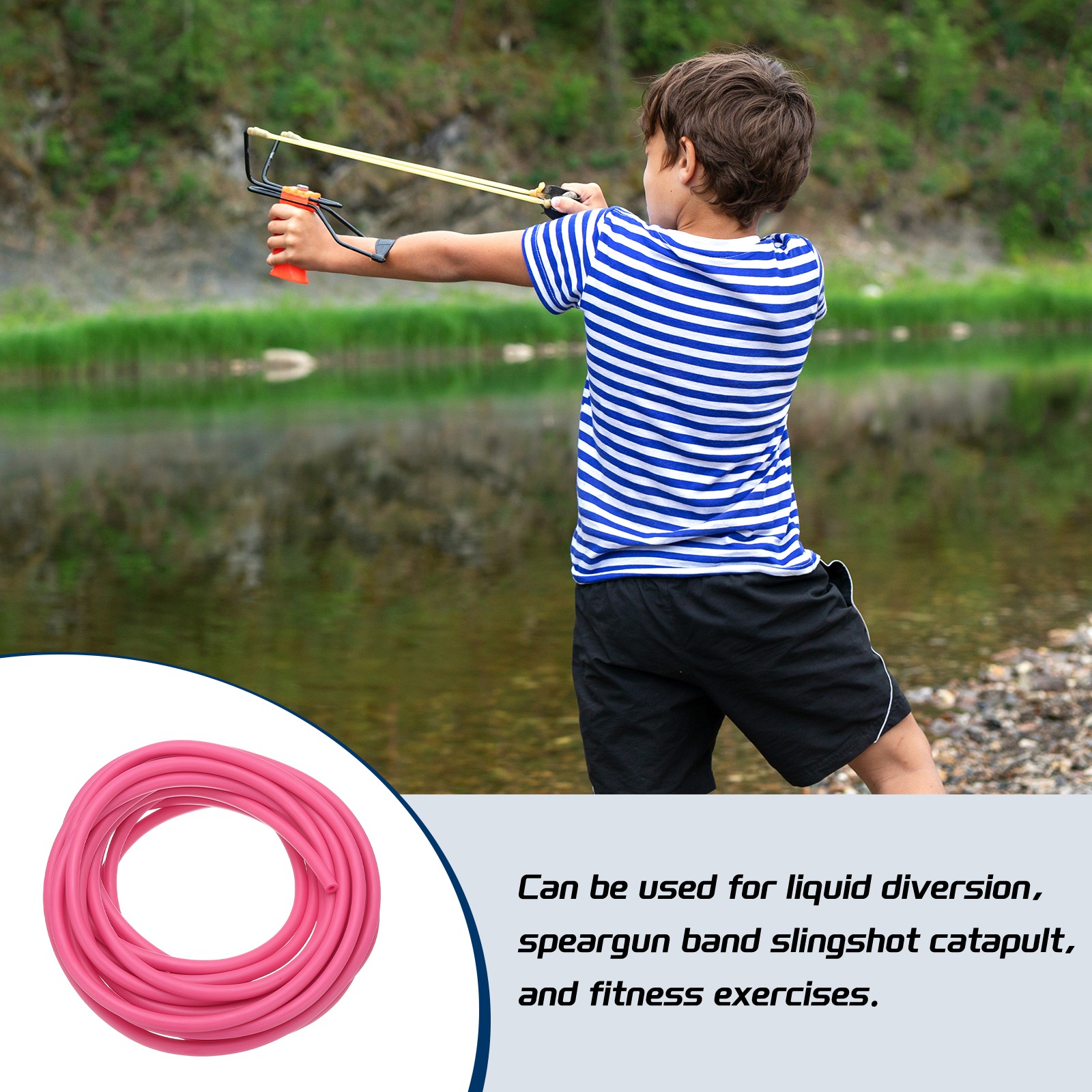 13 Ft(4M) Latex Rubber Tubing, 1/8″(3mm)ID 1/4″(6mm)OD, Rose Red