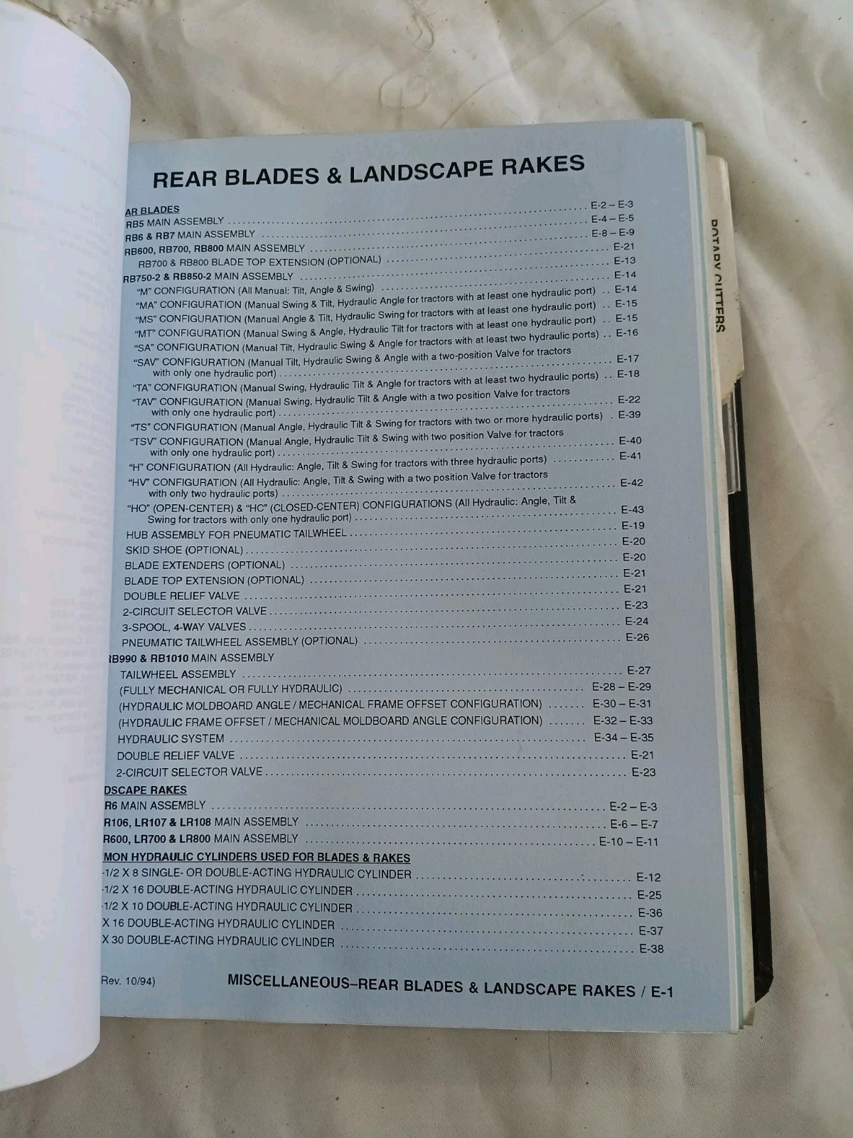 Woods Parts Manual Binder Rotary Cutters Mowers Misc. Equipment