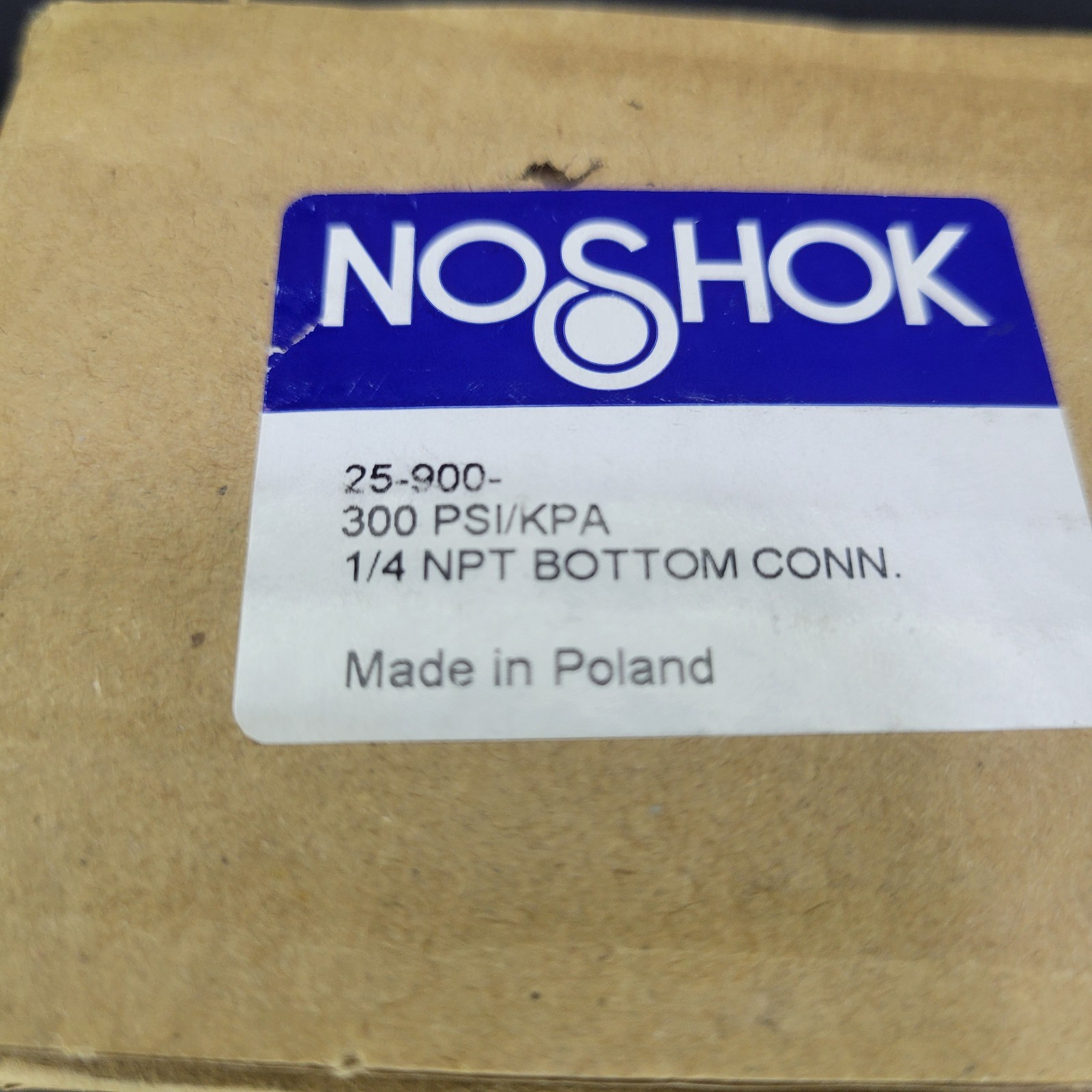 NOSHOK 25-900-300 PSI/KPA Pressure Gauge 1/4in NPT
