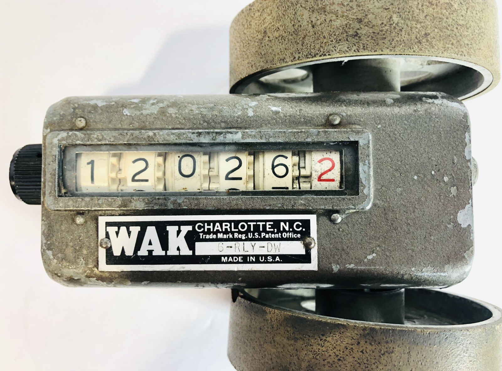 Vtg Antique Fabric WAK 6-RLY-DW Analog Mechanical Counter 6RLYDW Steam Punk Old