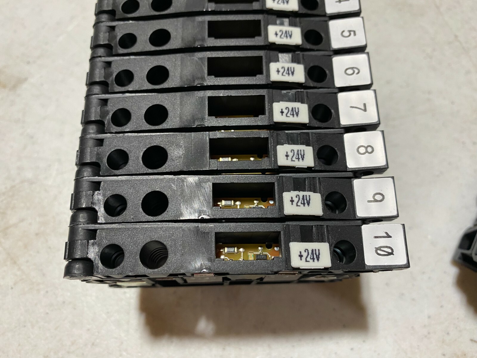 Lot of 20 Entrelec ML../13.. Terminal Block Fuse Holders w/fuses, NOS unused