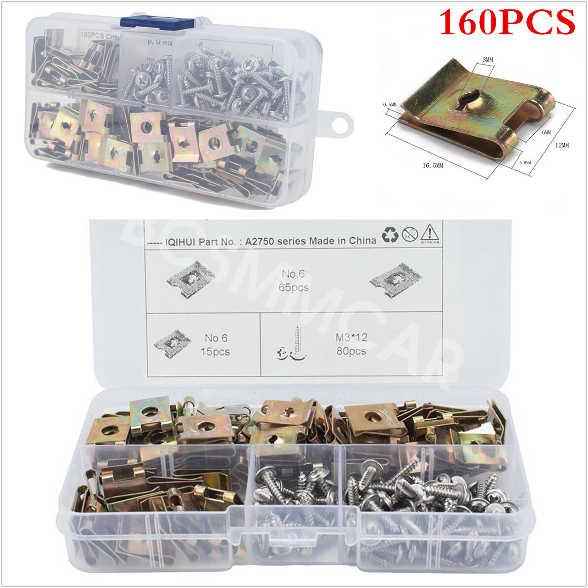 Speed Fasteners U Nuts Self Tapping Screw Spire U Clips For Car Interior Panels