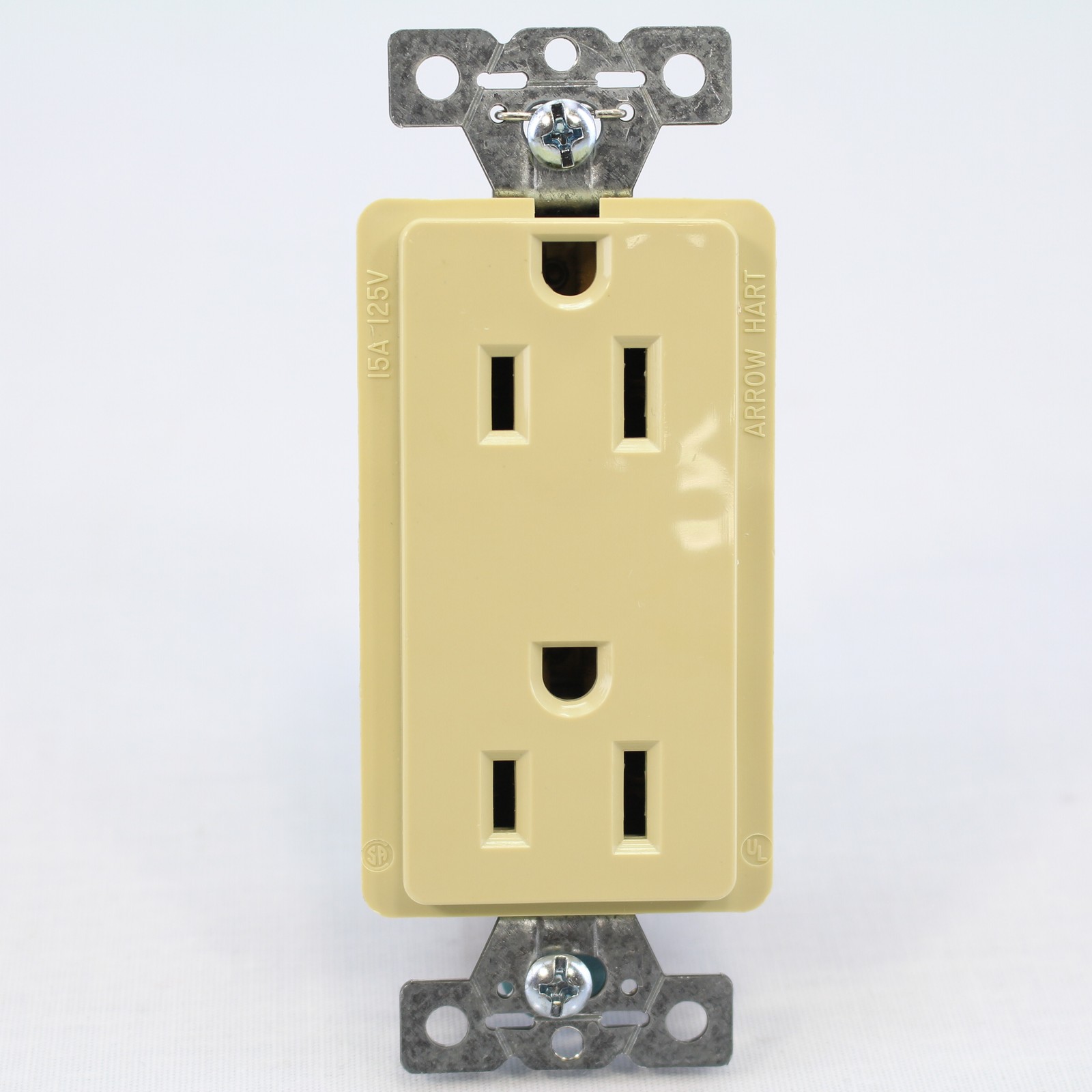 10 Cooper Ivory Commercial Decorator Receptacle 5-15R 2P3W 15A 125V B&S DECB15I