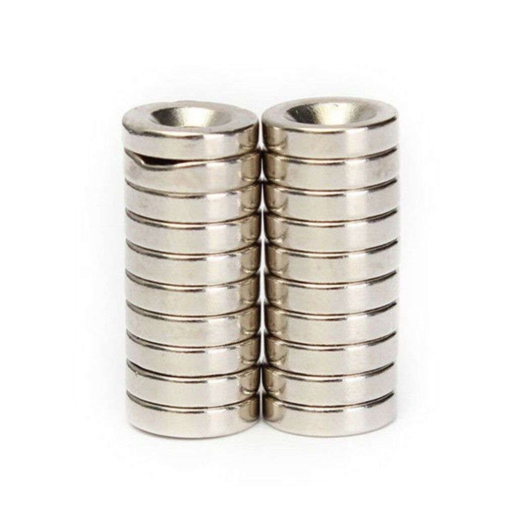 10/50/100pcs Strong Countersunk Ring Magnet 12x3mm Rare Earth Neodymium 4mm hole