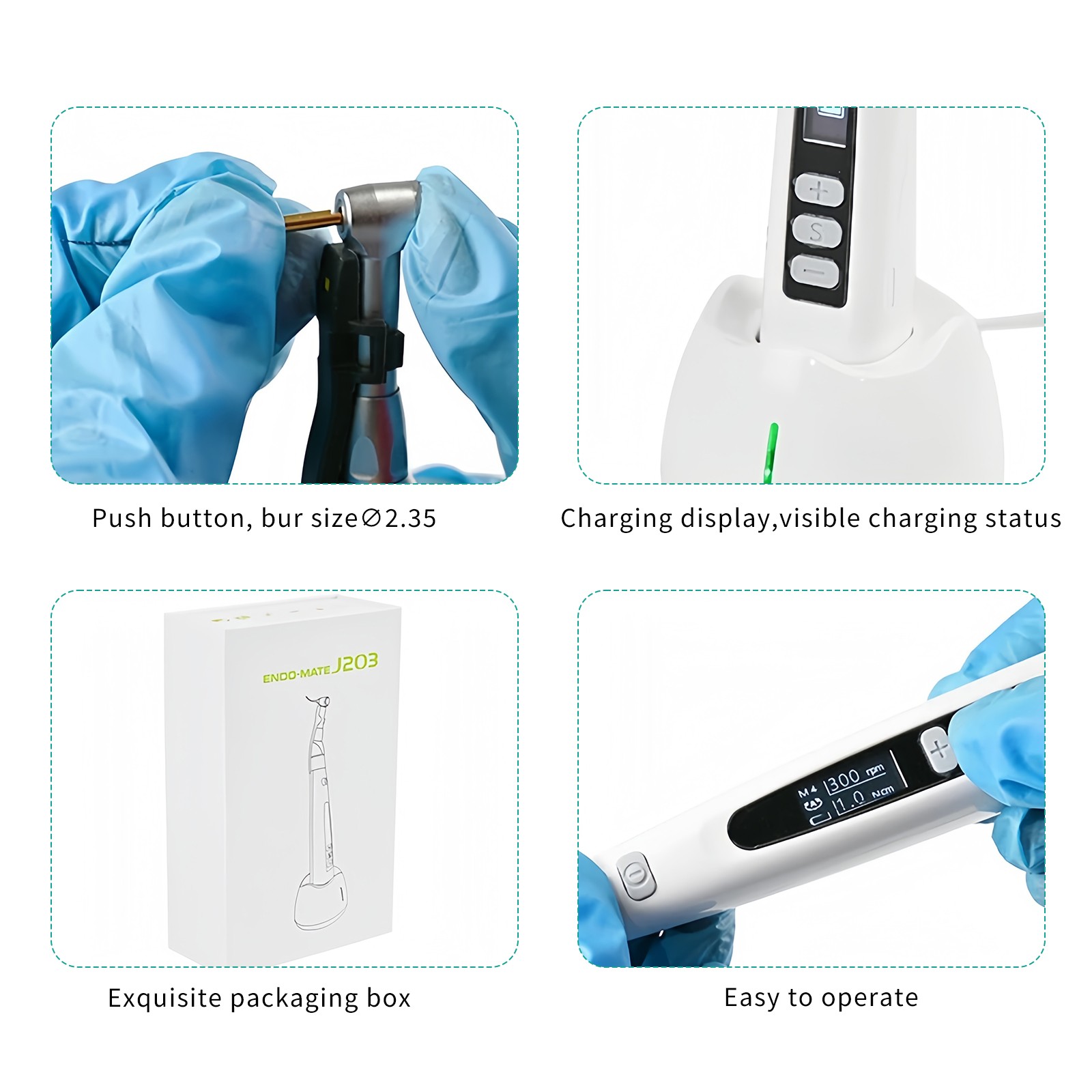 Dental Wireless Cordless LED Endo Motor 16:1 Handpiece Root Canal Treatment