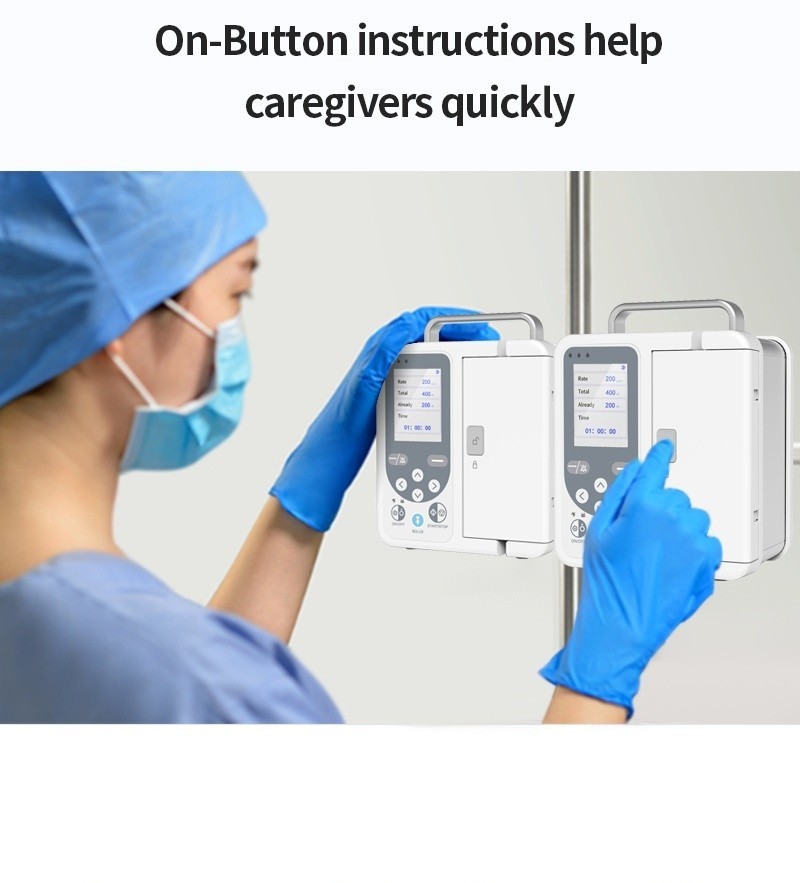 High-Precision Electric Infusion Pump 0.1-1800ml/h Adjustable Class II Type IPX