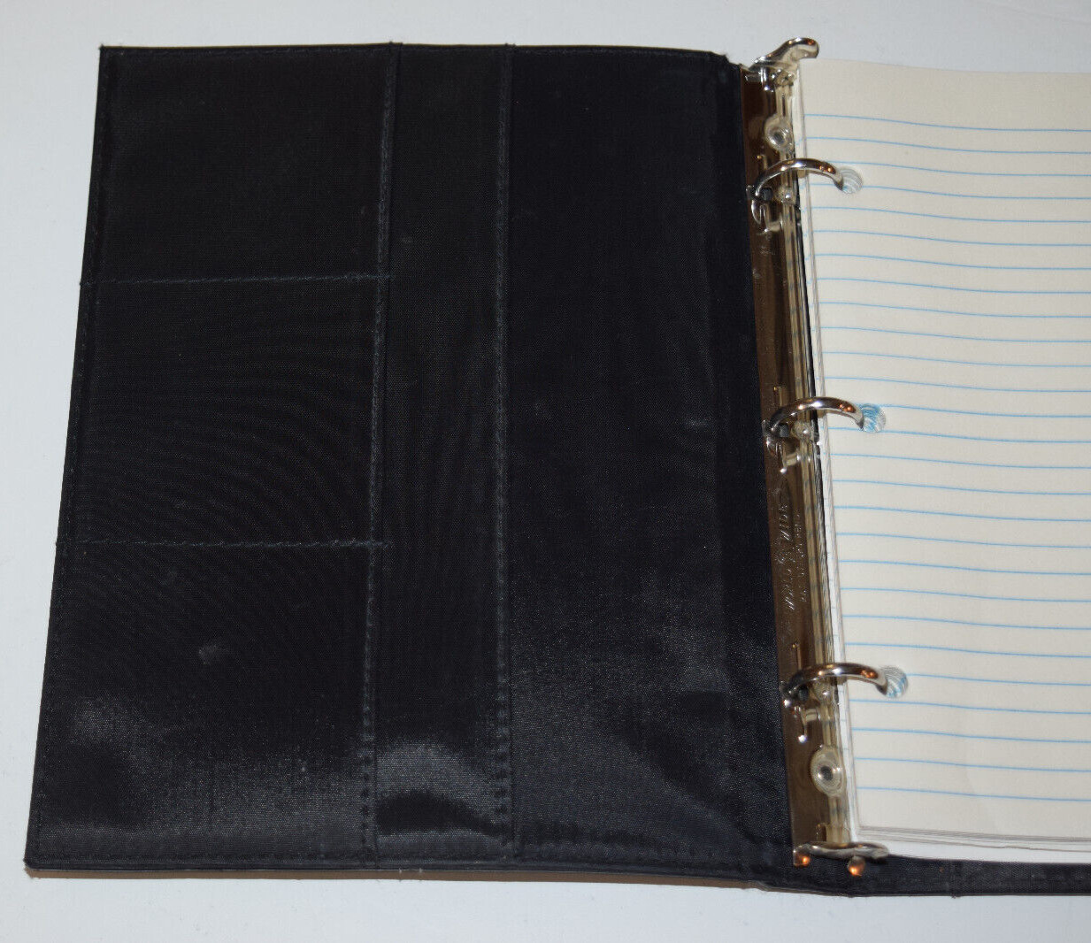 Hallmark Black Leather Writing Journal 3 Ring Lined Pages 9″ x7″