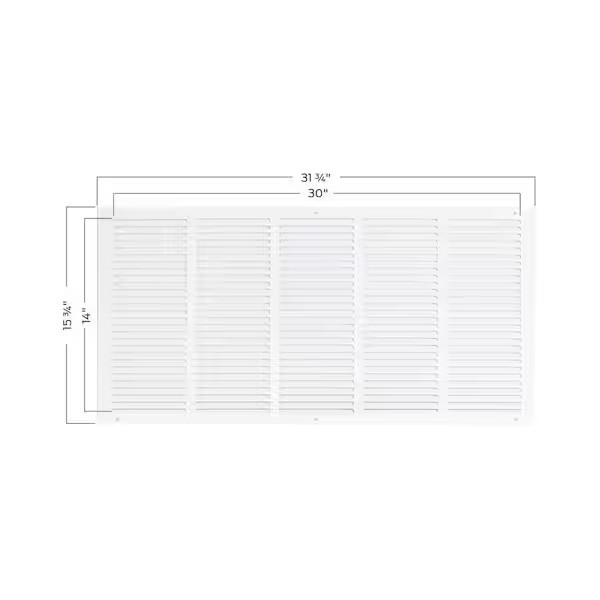 30 In. X 14 In. Steel Return Air Grille
