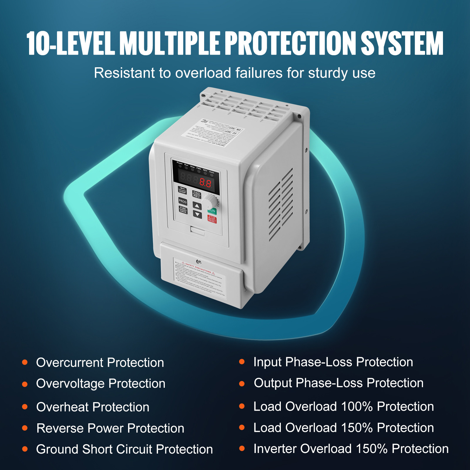 5HP 4KW 220V Variable Frequency Drive VFD for 3-Phase Motor Speed Control