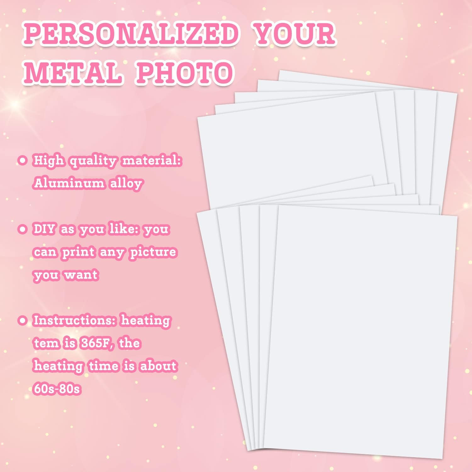 10 Pcs Aluminum Sublimation Blanks Heat, 6 X 8 Inches Metal Photo Blanks DIY Bla