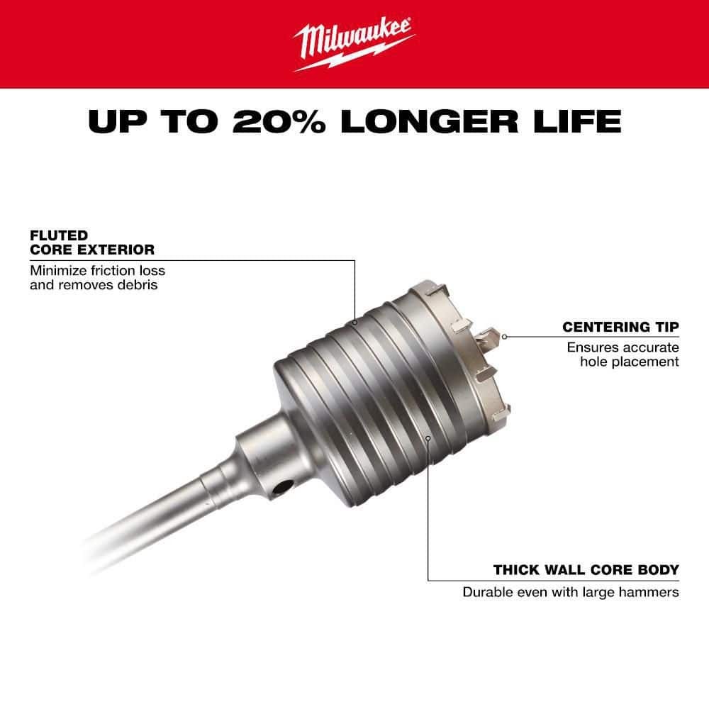 Milwaukee 3-1/8 in. x 11-3/8 in. SDS-MAX Core Bit