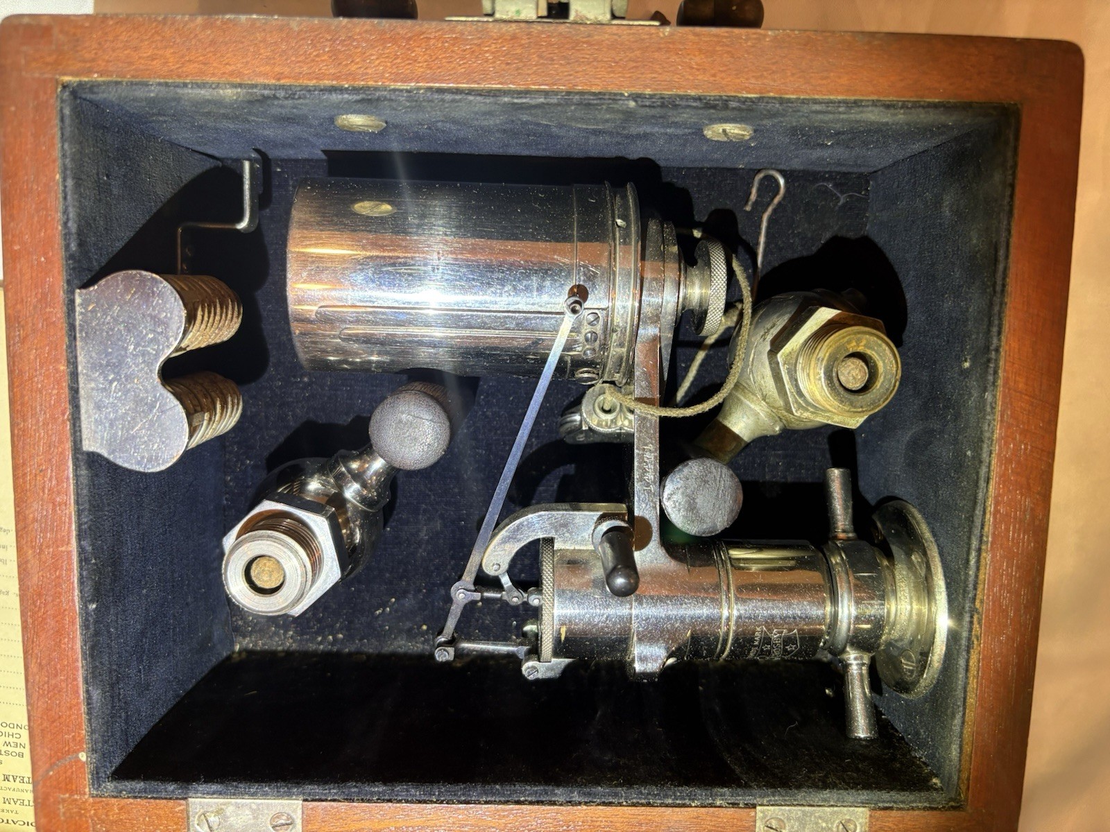 Crosby Steam-Engine Indicator 1890s 14471 Antique Set W/box and key very nice