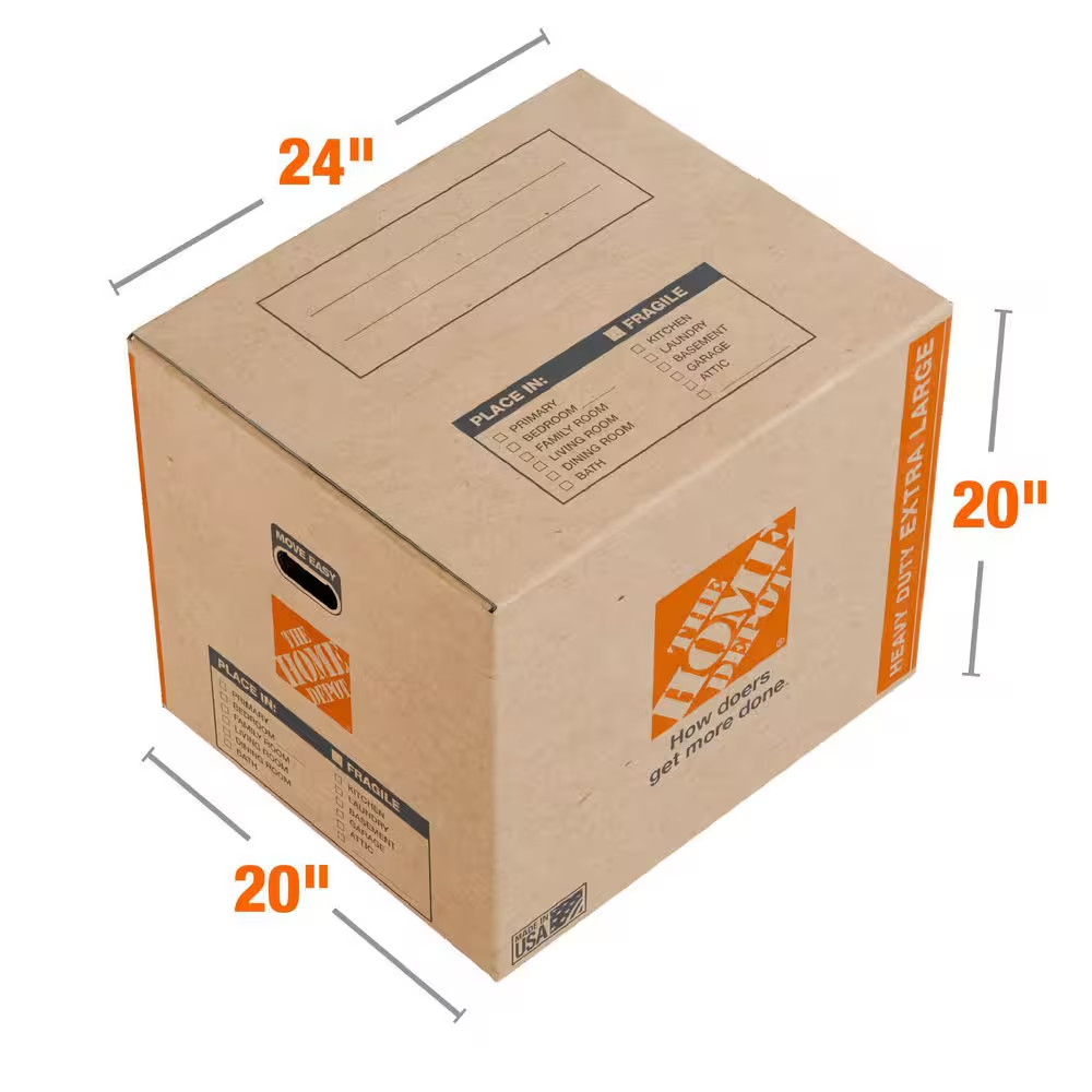 Extra Large Heavy Duty Moving, Shipping, Packing Box with Handles