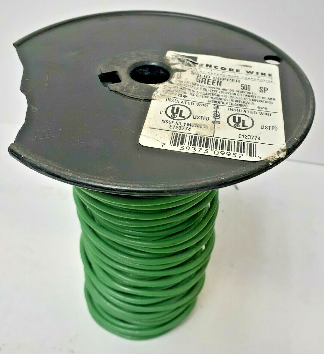 ENCORE WIRE YM678813/E123774 GREEN COPPER WIRE, APPROX 140FT. 5.6LB SPOOL
