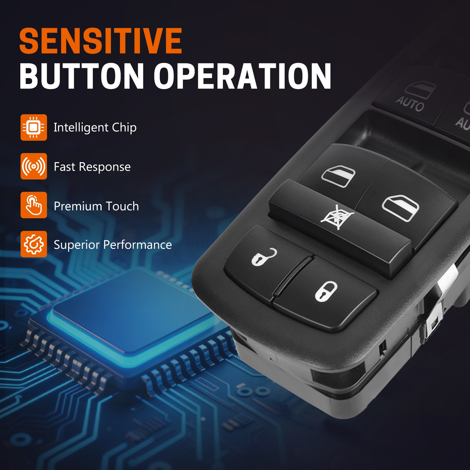 Front Driver Side Power Window Switch for Dodge Grand Caravan Chrysler 901-473