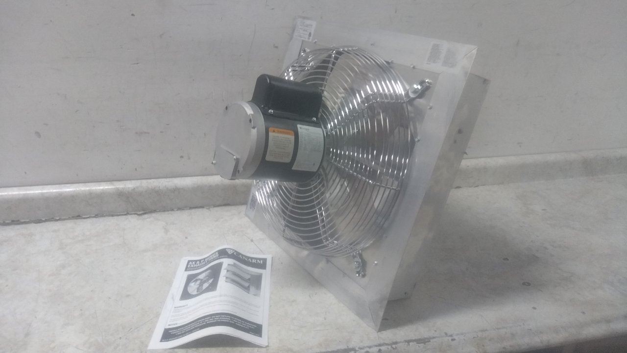Canarm AX16-1VHE 1/15 HP 1450 RPM 115VAC 16 In Blade Shutter Mount Exhaust Fan