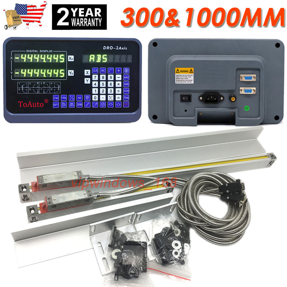 12″ 40″ TTL Linear Scale 2 Axis Digital Readout DRO Display Kit Milling Lathe US