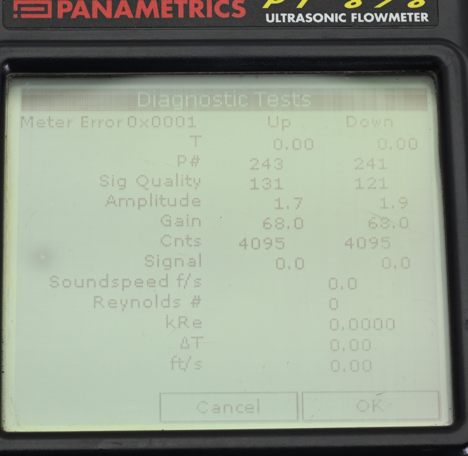 GE Panametrics TransPort PT878 Portable Ultrasonic Liquid Flowmeter, v3.05