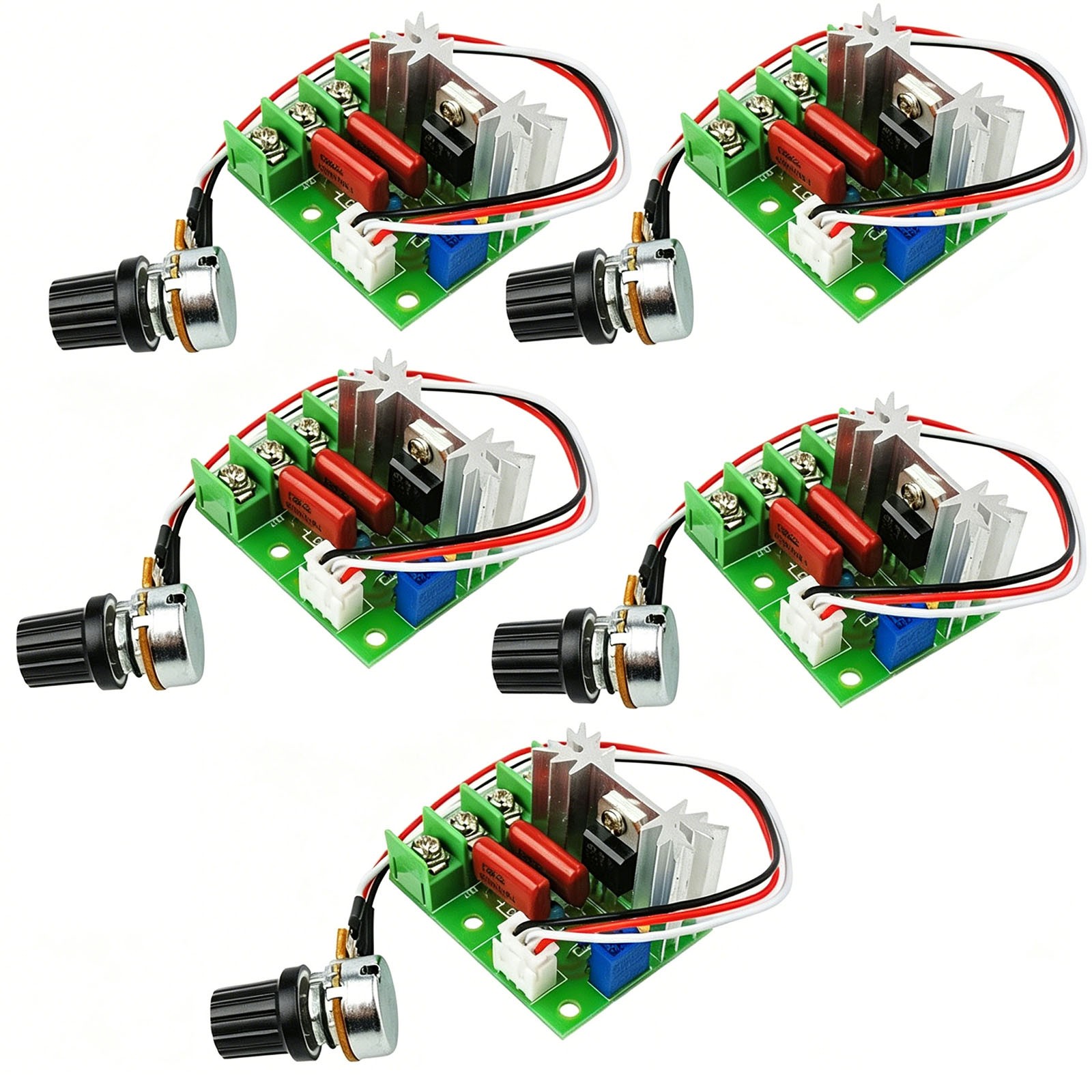 5PCS AC 110V 220V 2000W SCR Voltage Regulator LED Dimmer Motor Speed Controller