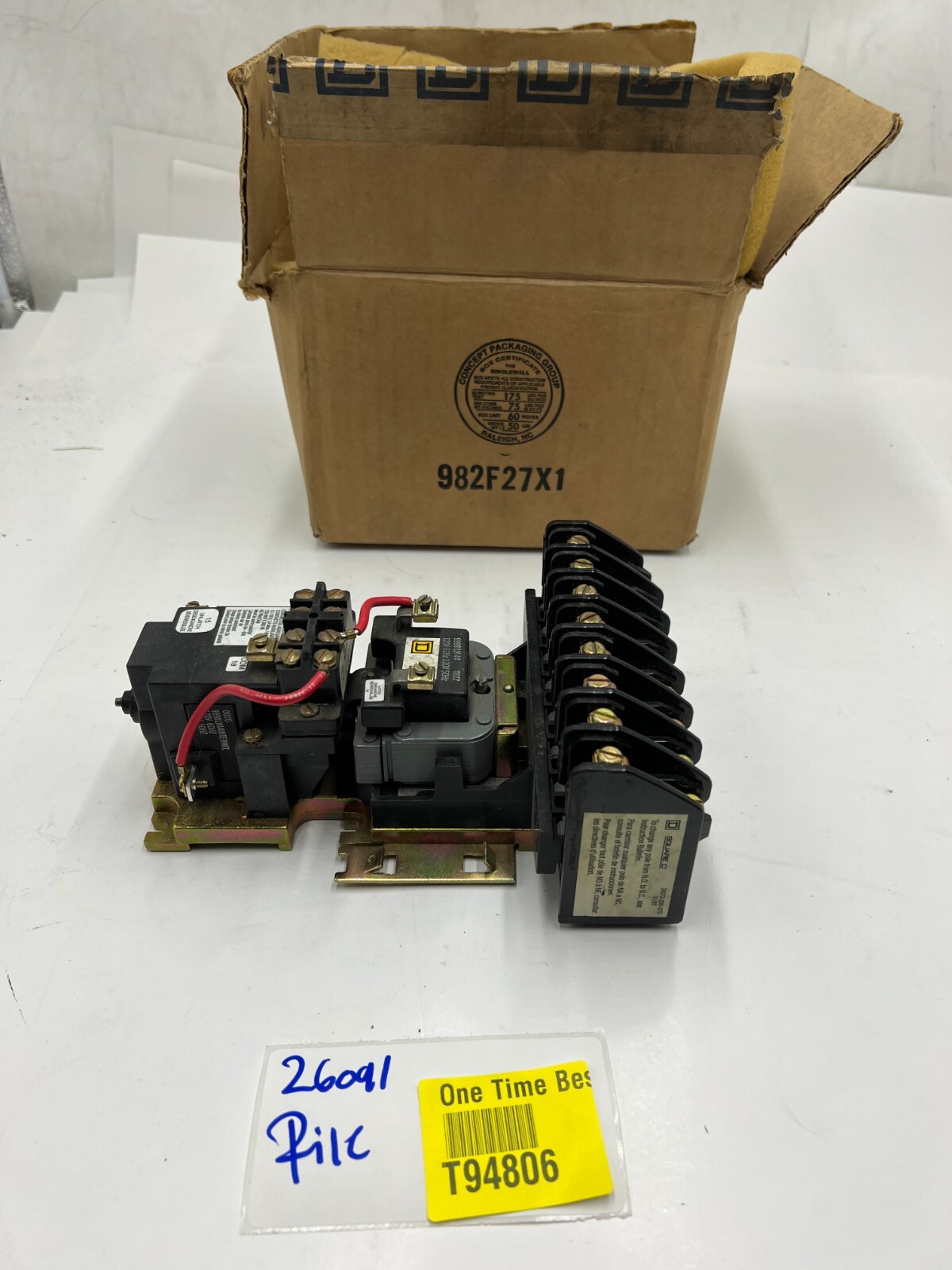 Square D 8903LO1000V02 12-P 30A 120VAC Coil Electrically Held Lighting Contactor