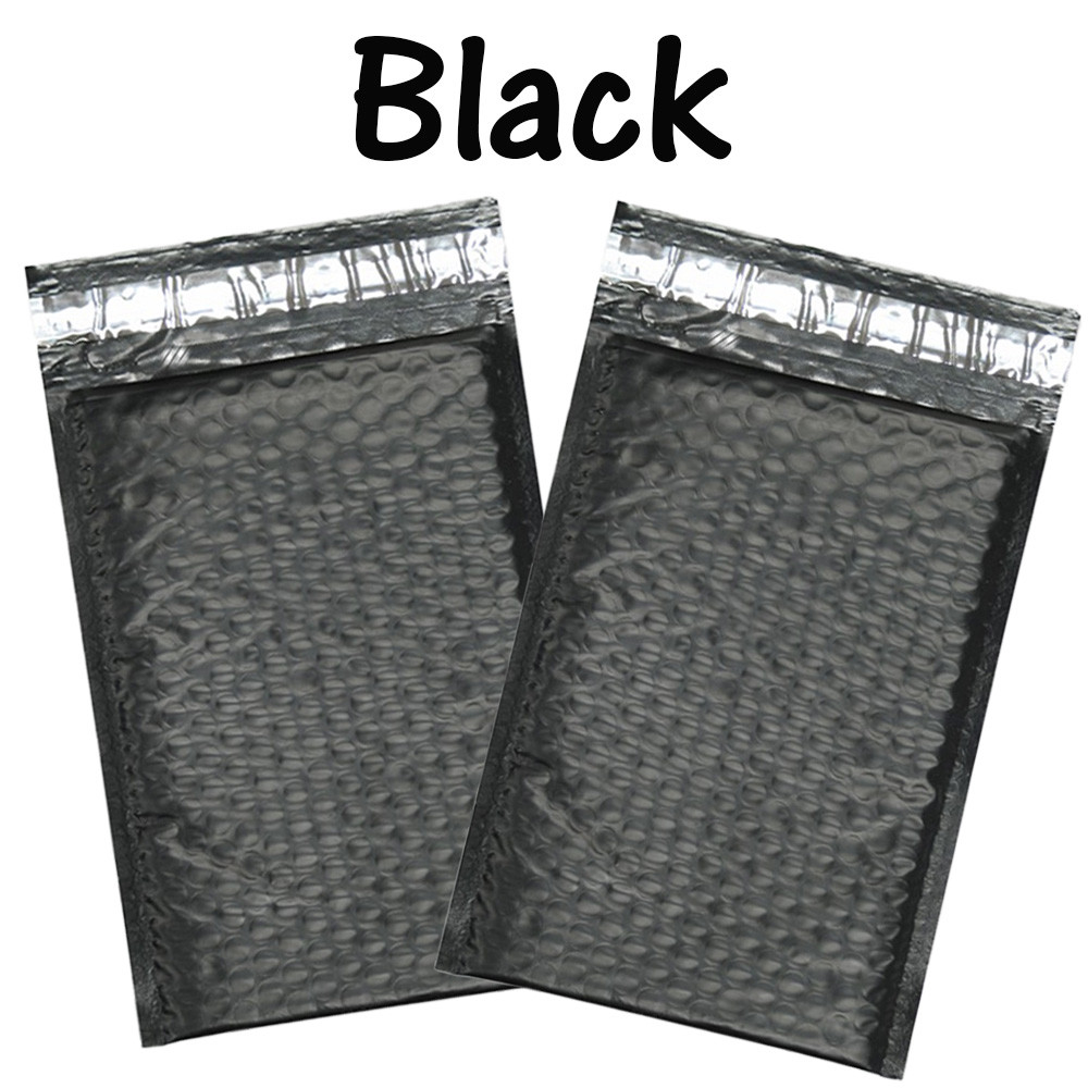 4×8 Orange and Black Poly Bubble Mailer, Padded Fall Halloween Shipping Envelope